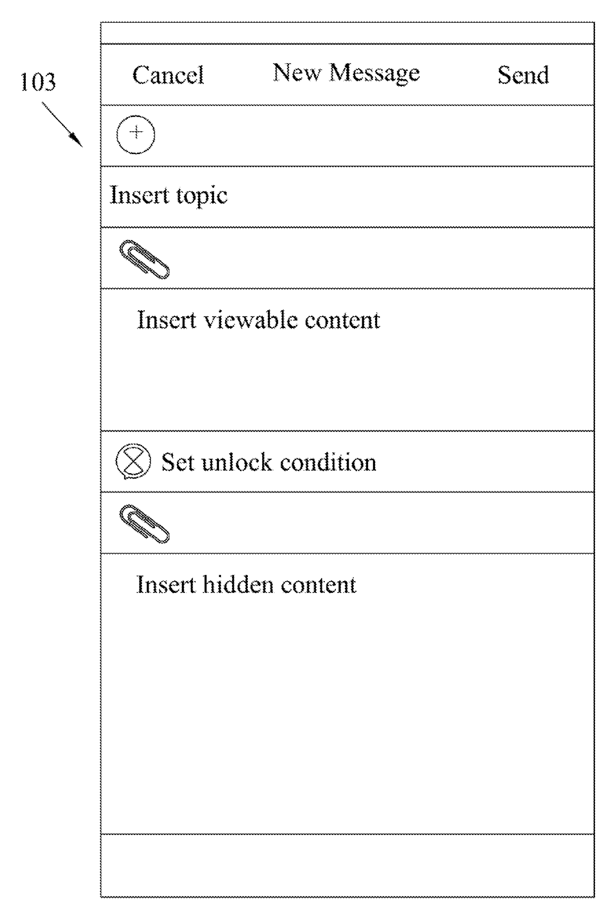 Communication system with hidden content and method thereof