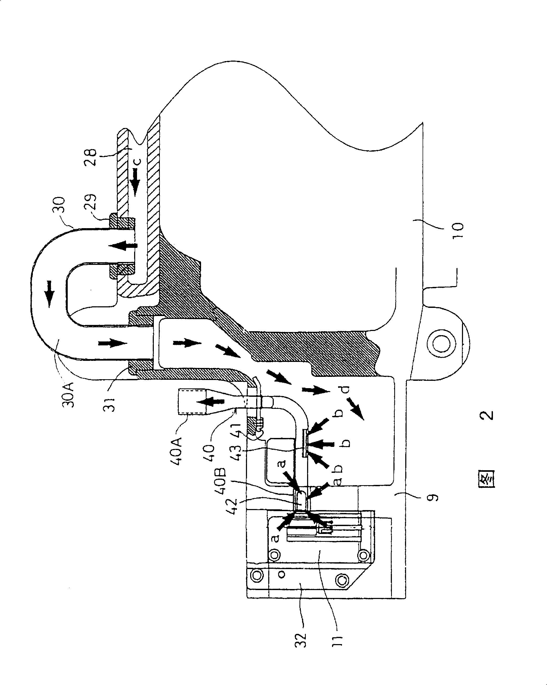 Sewing machine with dust collector