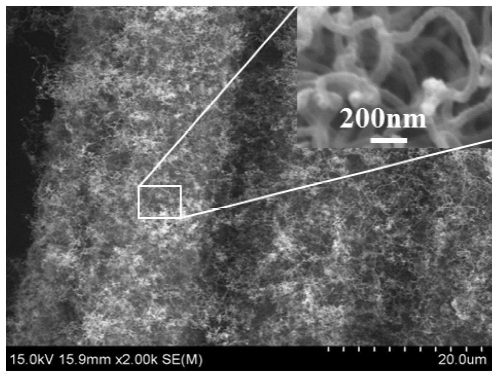 A preparation method for online continuous growth of carbon nanotubes on the surface of carbon fibers