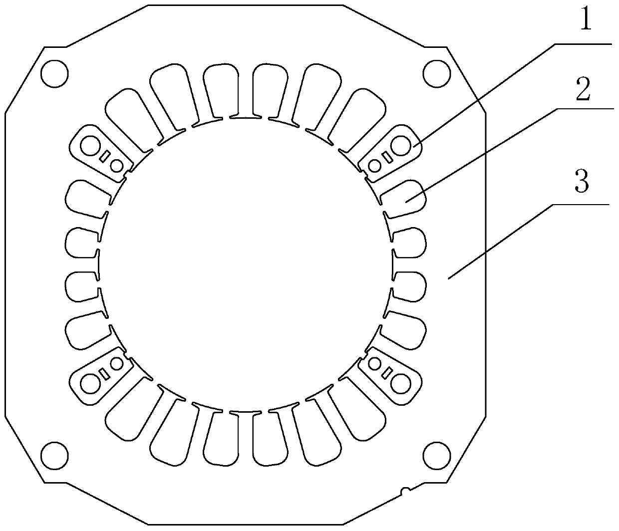 Method for manufacturing bulk sheet motor iron core by using waste sheet self-buckling mode