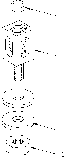 Rotating insertion type four-way cable wire collecting post