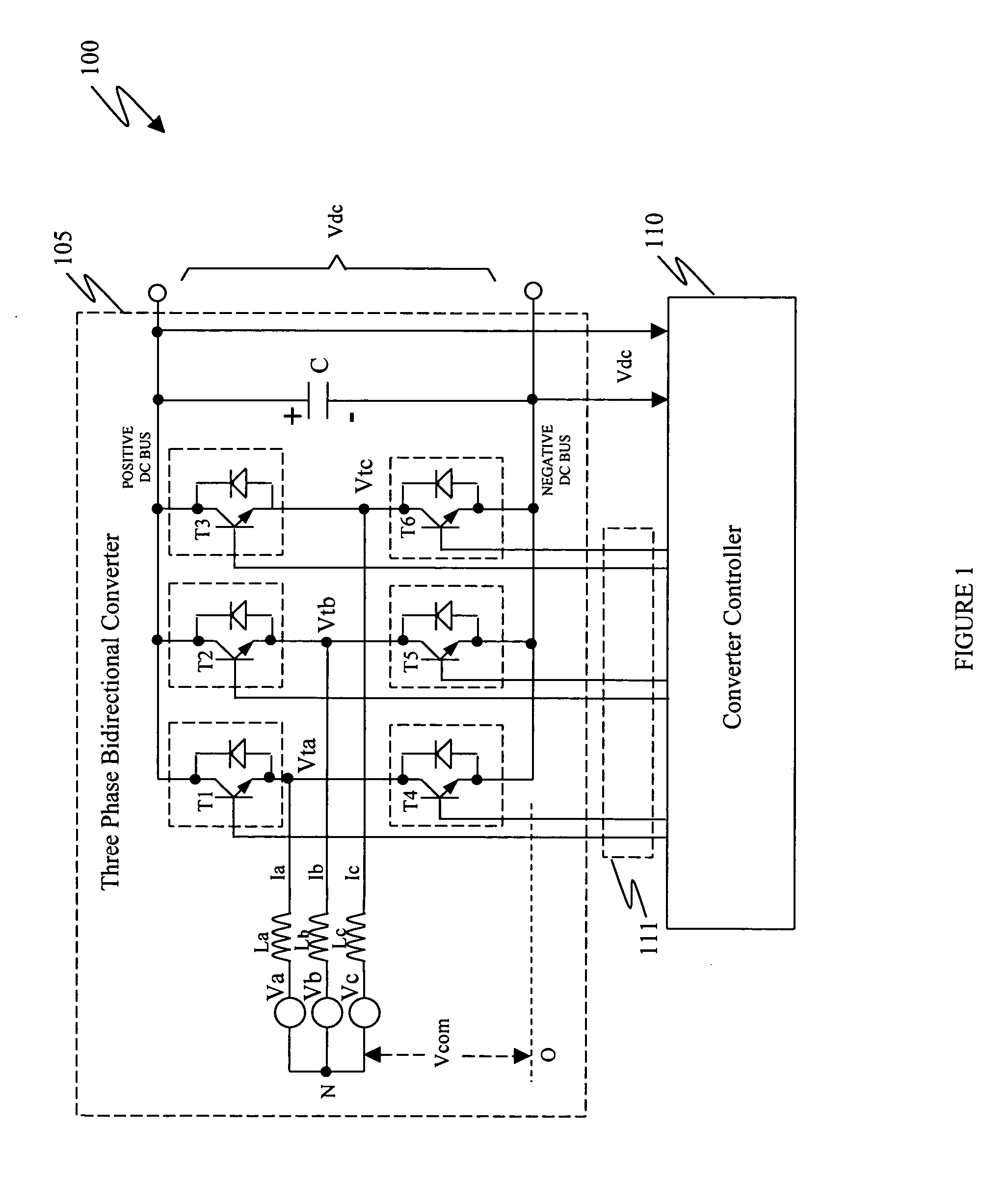 Modulation controller, method of controlling and three phase converter system employing the same