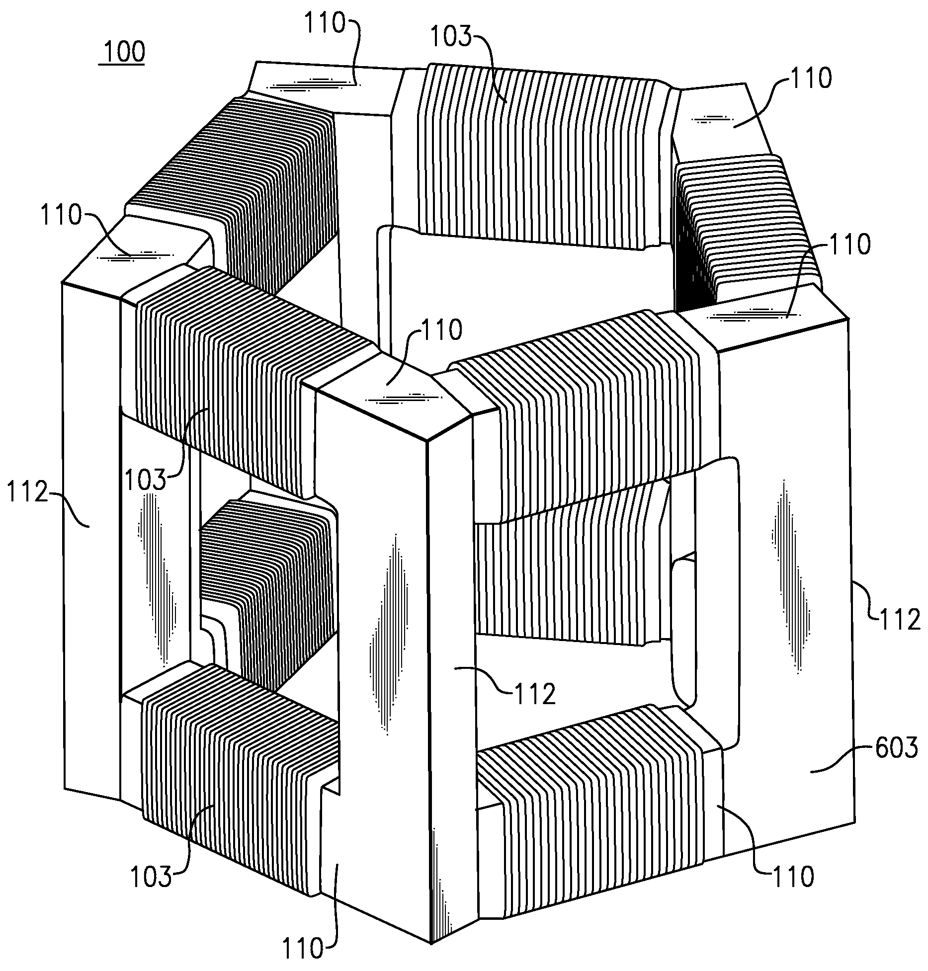 3D poly-phase transformer