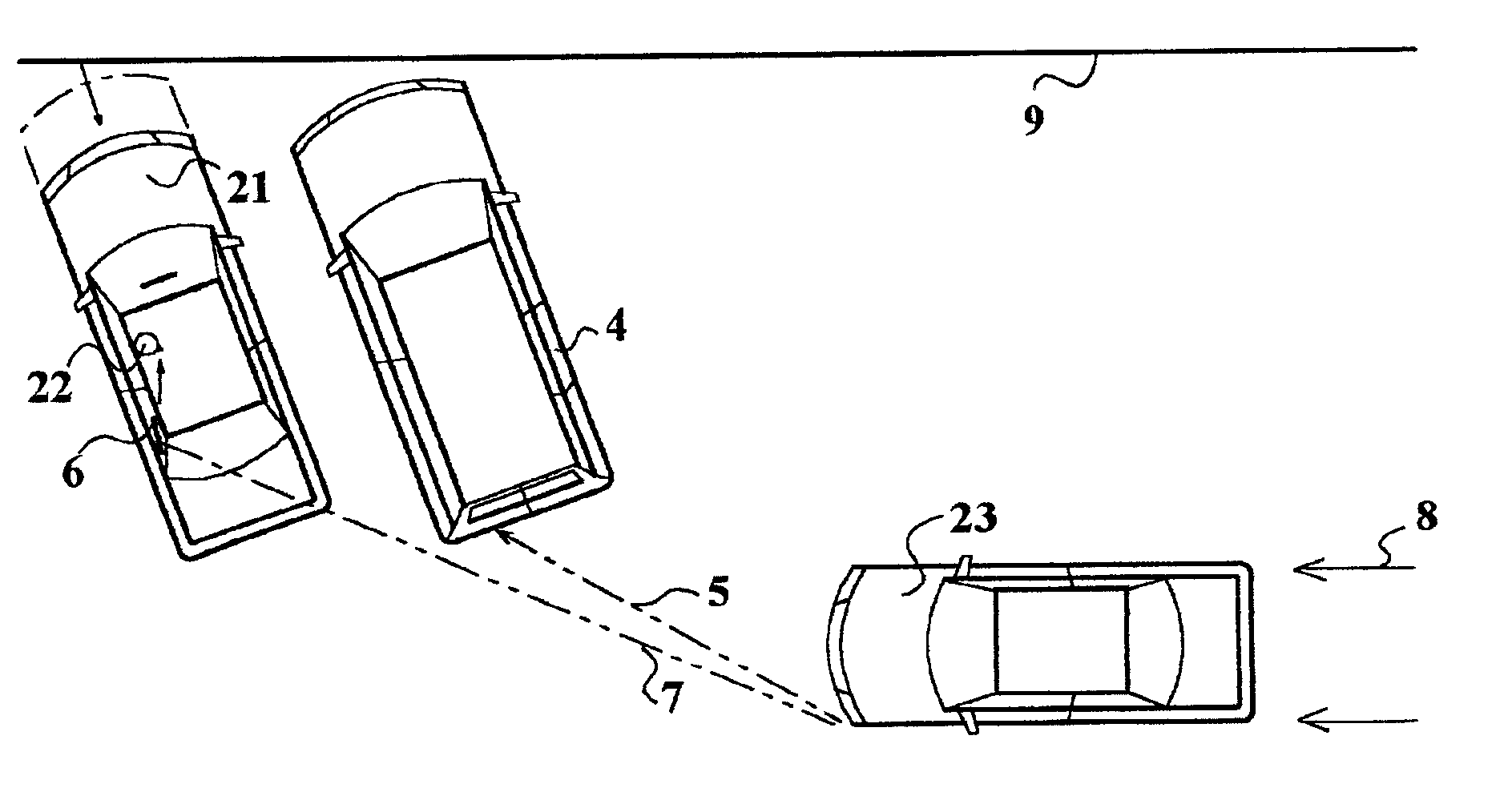 Back-up mirror system for vehicle safety when backing into lane(s) of cross-traffic with back-up mirror method