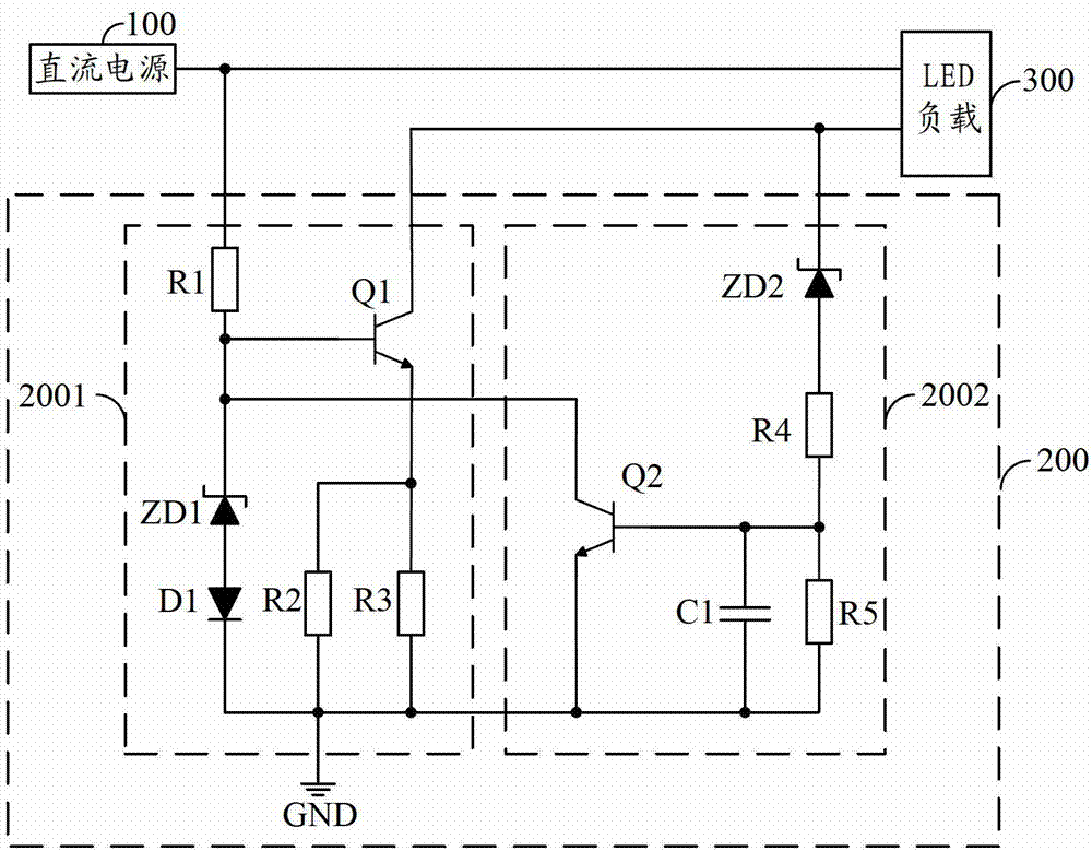 LED constant-current control circuit and LED liquid crystal television