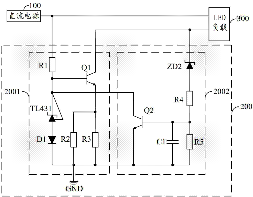 LED constant-current control circuit and LED liquid crystal television