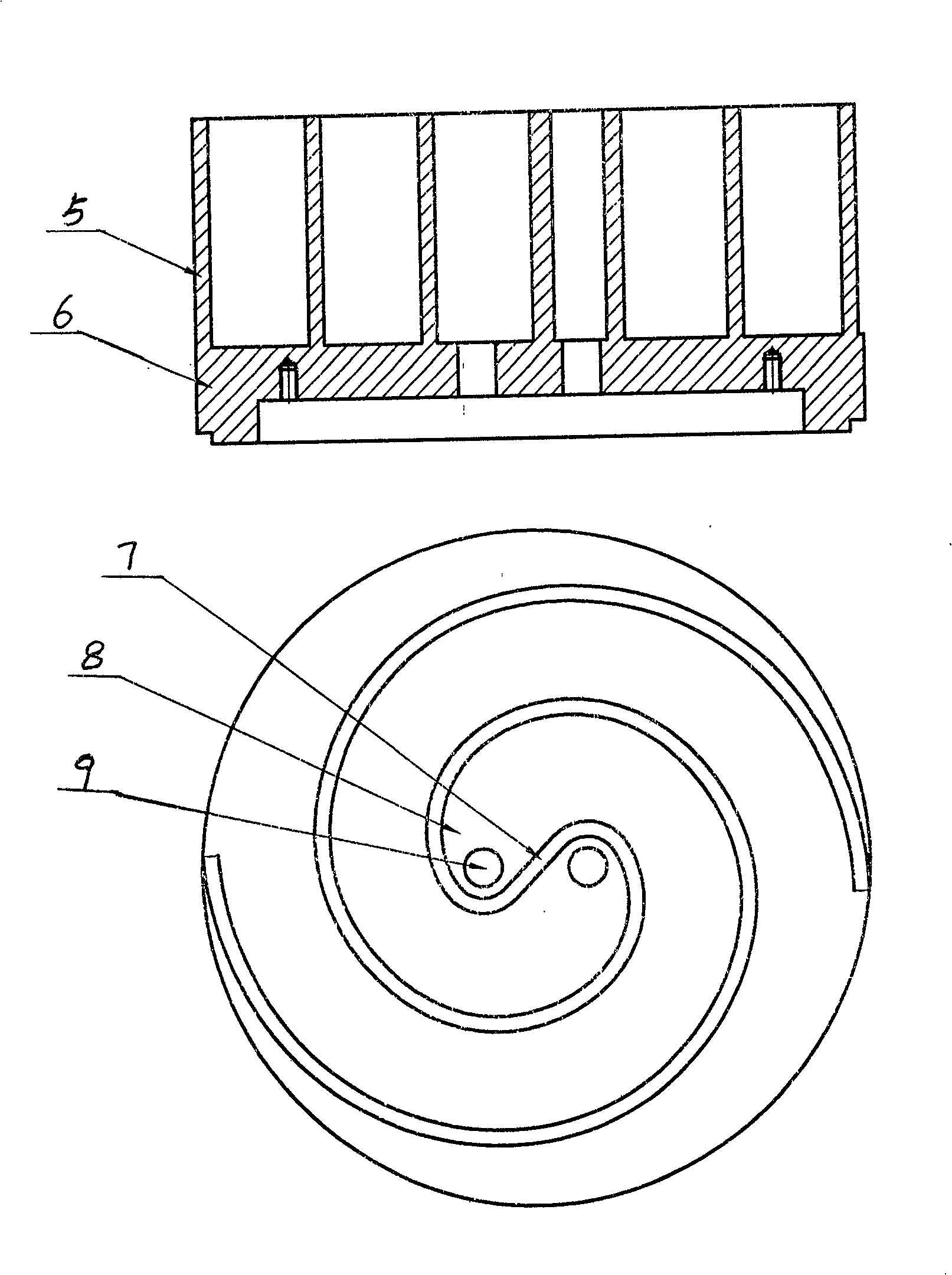 Multi-line whirl disc of whirl compressor and discharge device thereof