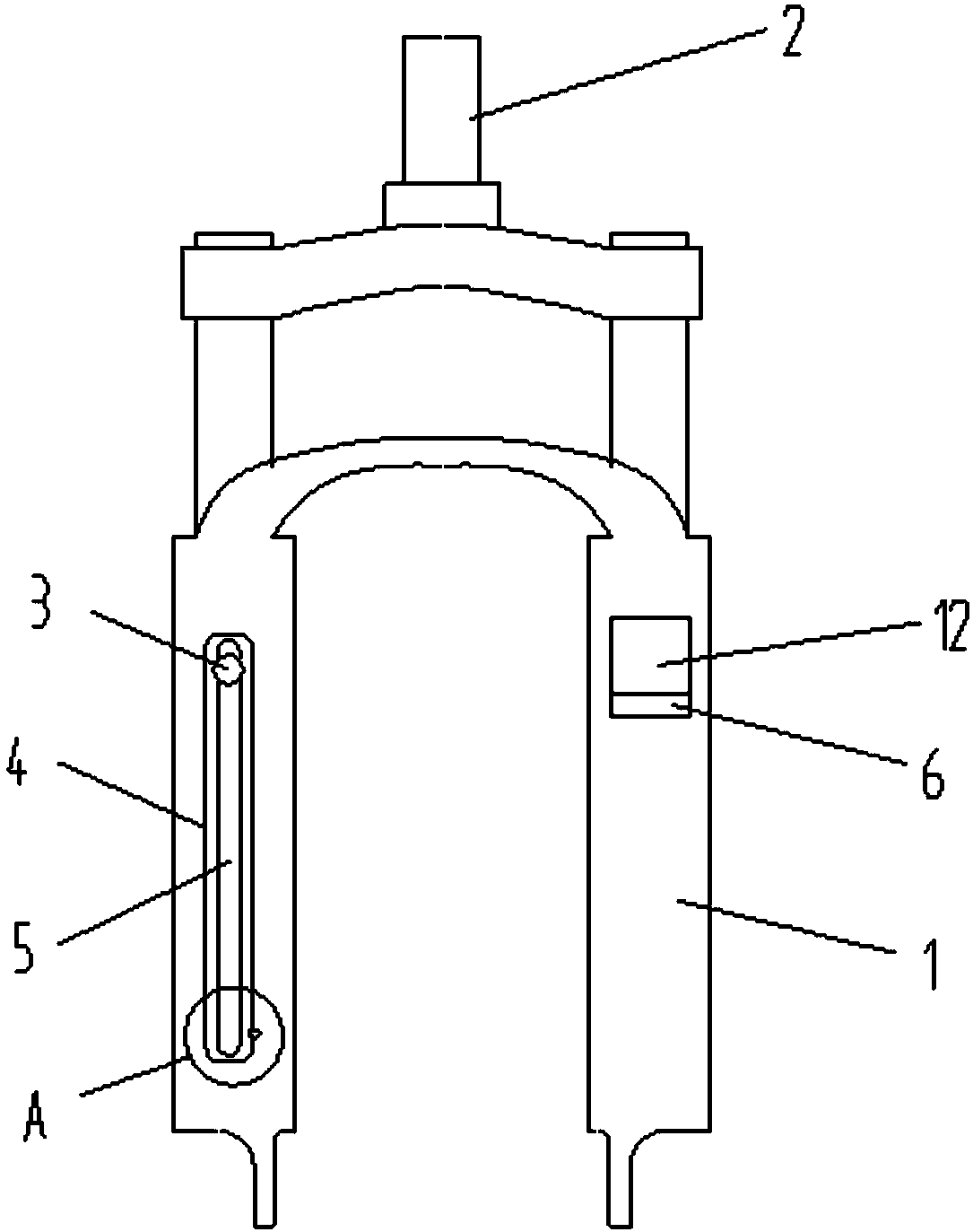 Stable Front Fork Lock Structure For Bicycle