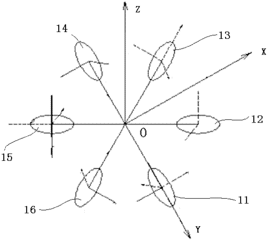 Discrete input decoupling device of six-rotor unmanned aerial vehicle (UAV) and control system containing device