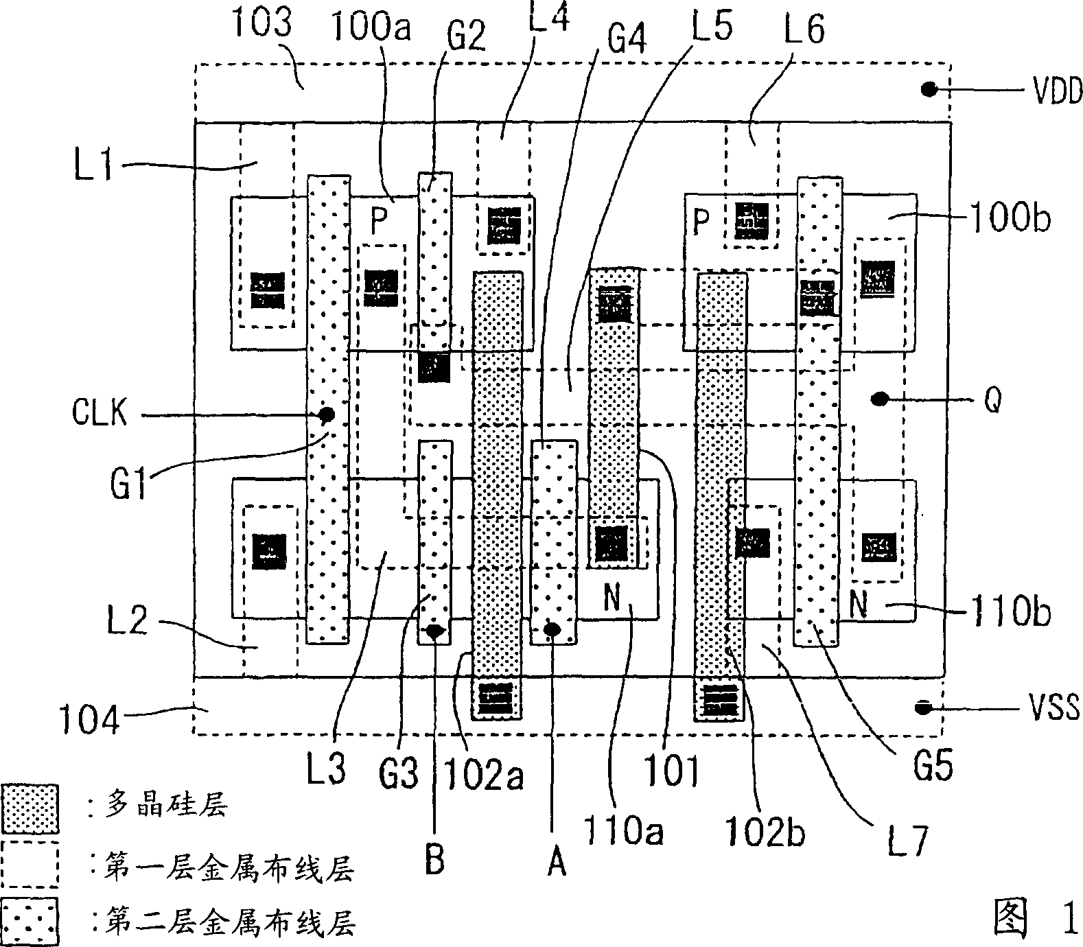 Standard cell, semiconductor integrated circuit device of standard cell scheme and layout design method for semiconductor integrated circuit device