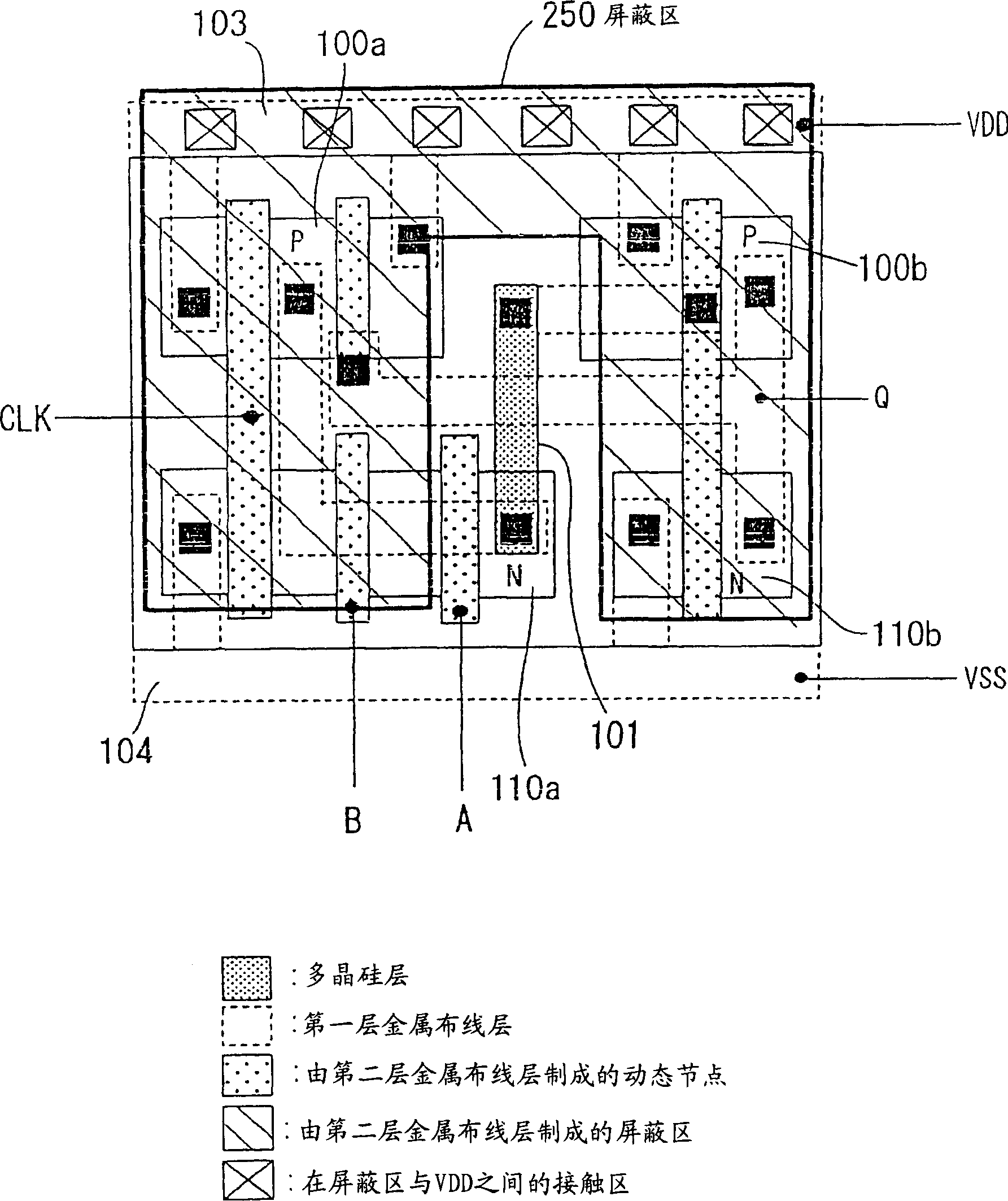Standard cell, semiconductor integrated circuit device of standard cell scheme and layout design method for semiconductor integrated circuit device