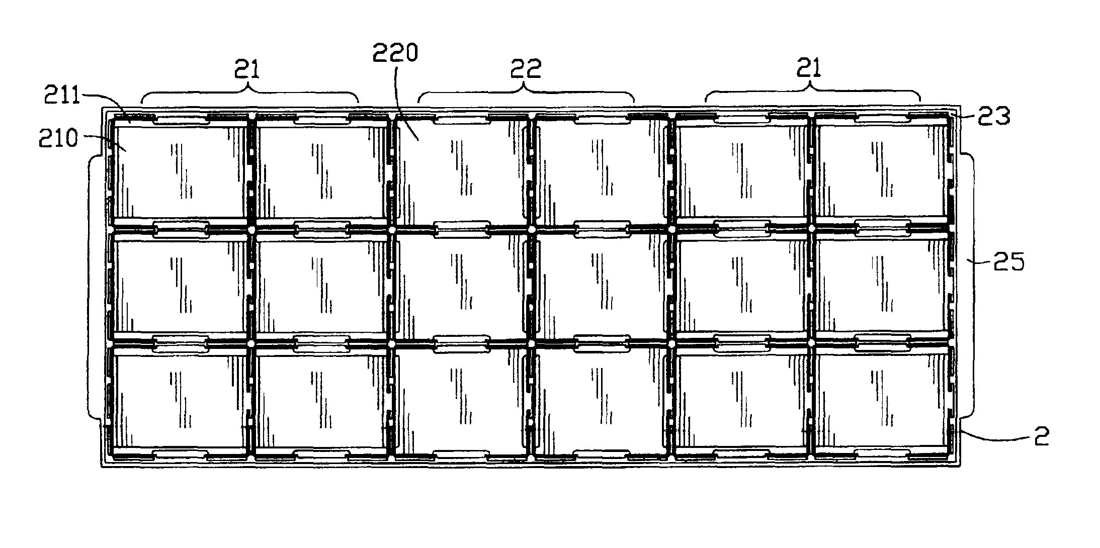 Connector package with supporting walls