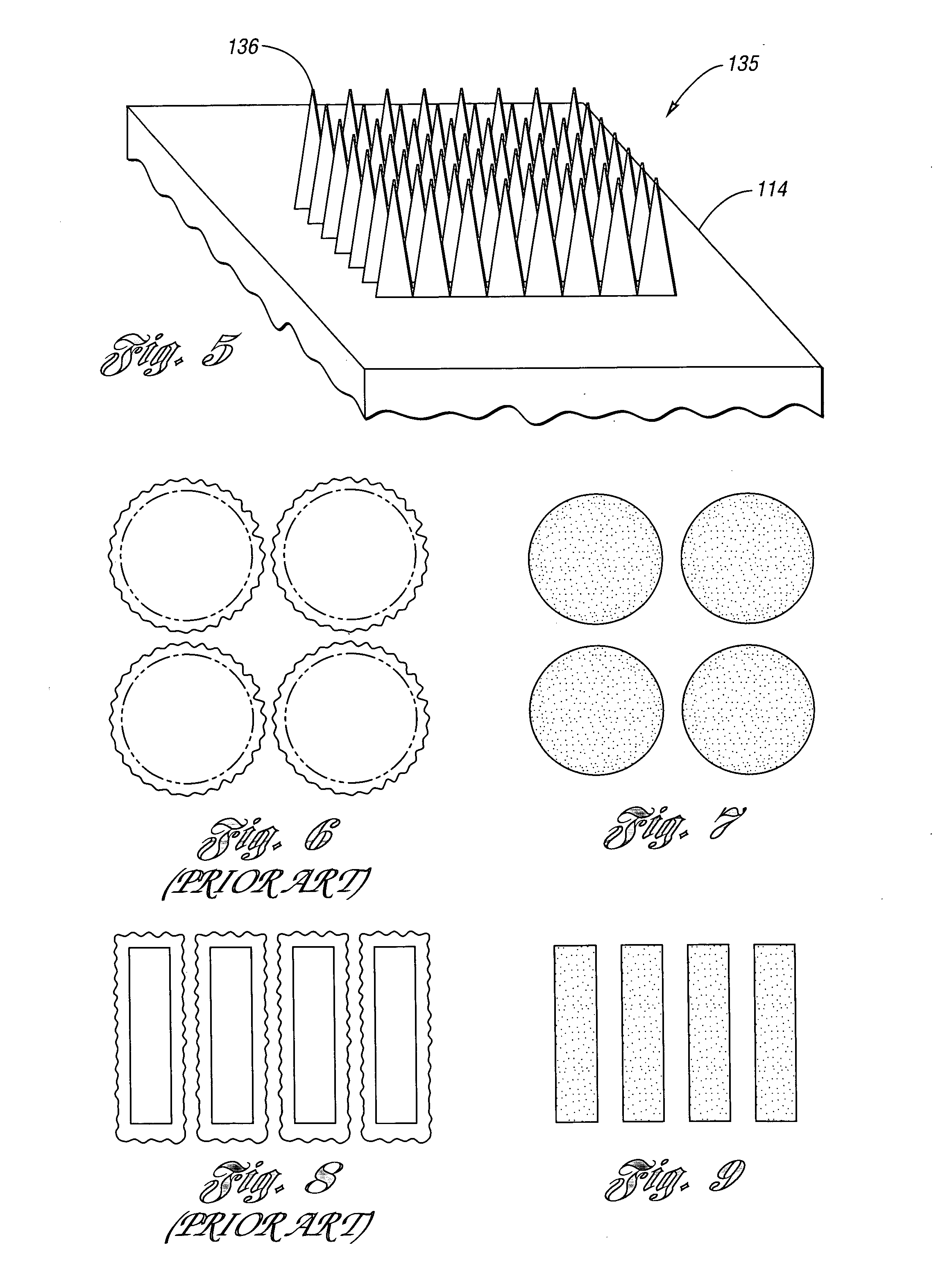Laser-based method and system for processing targeted surface material and article produced thereby
