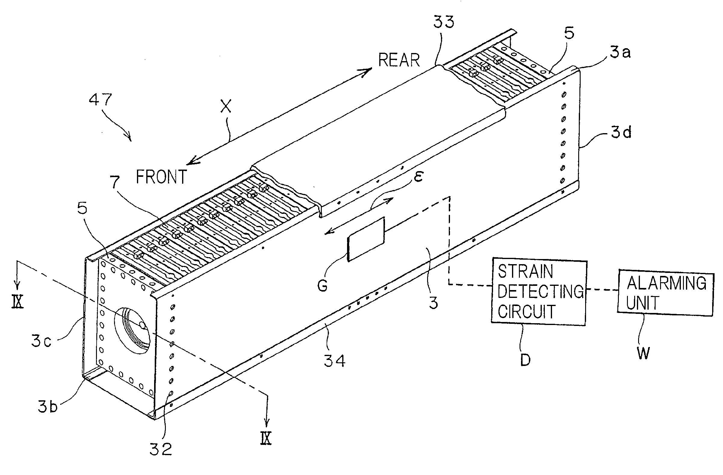 Sealed rectangular battery and battery module using same