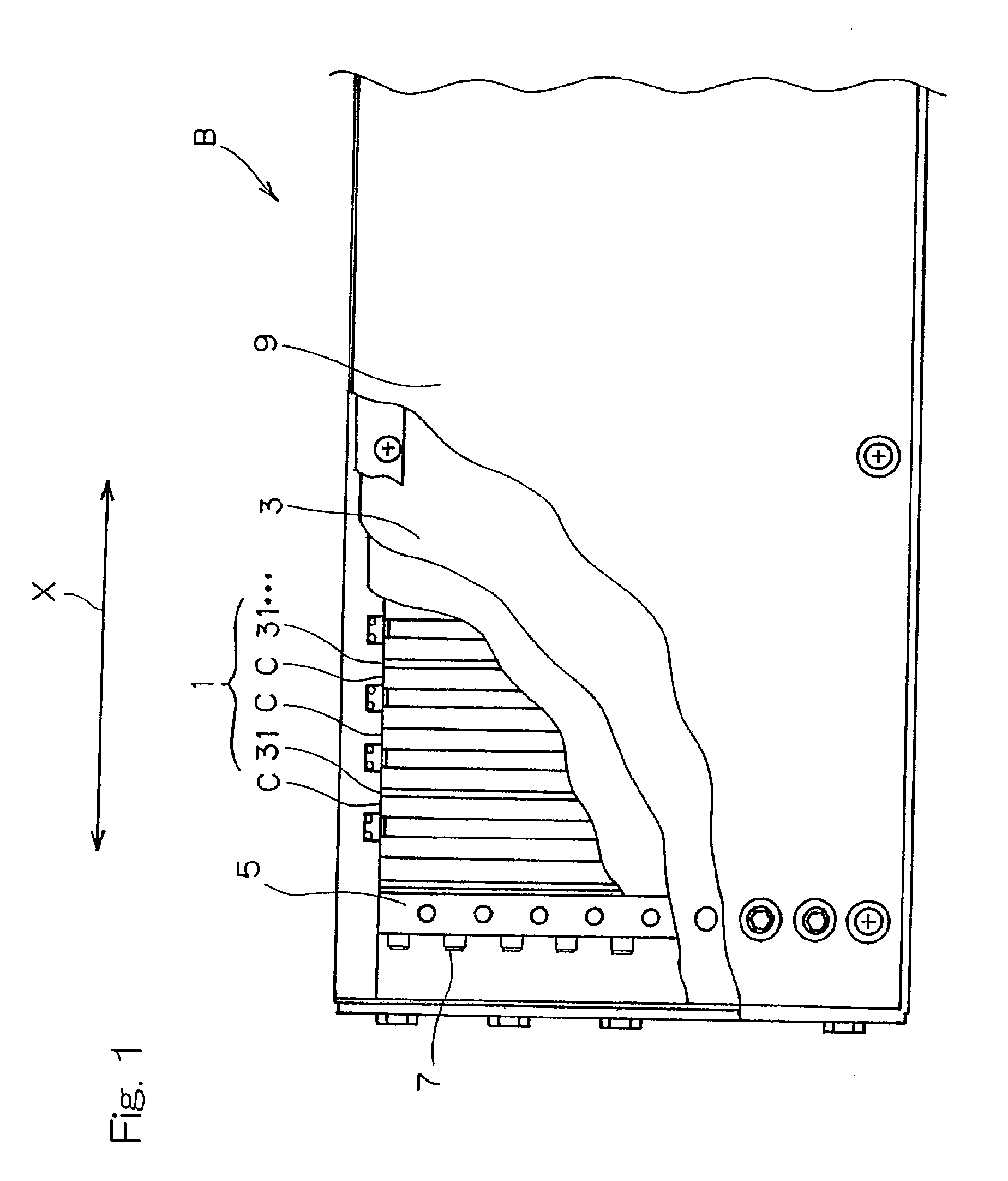 Sealed rectangular battery and battery module using same