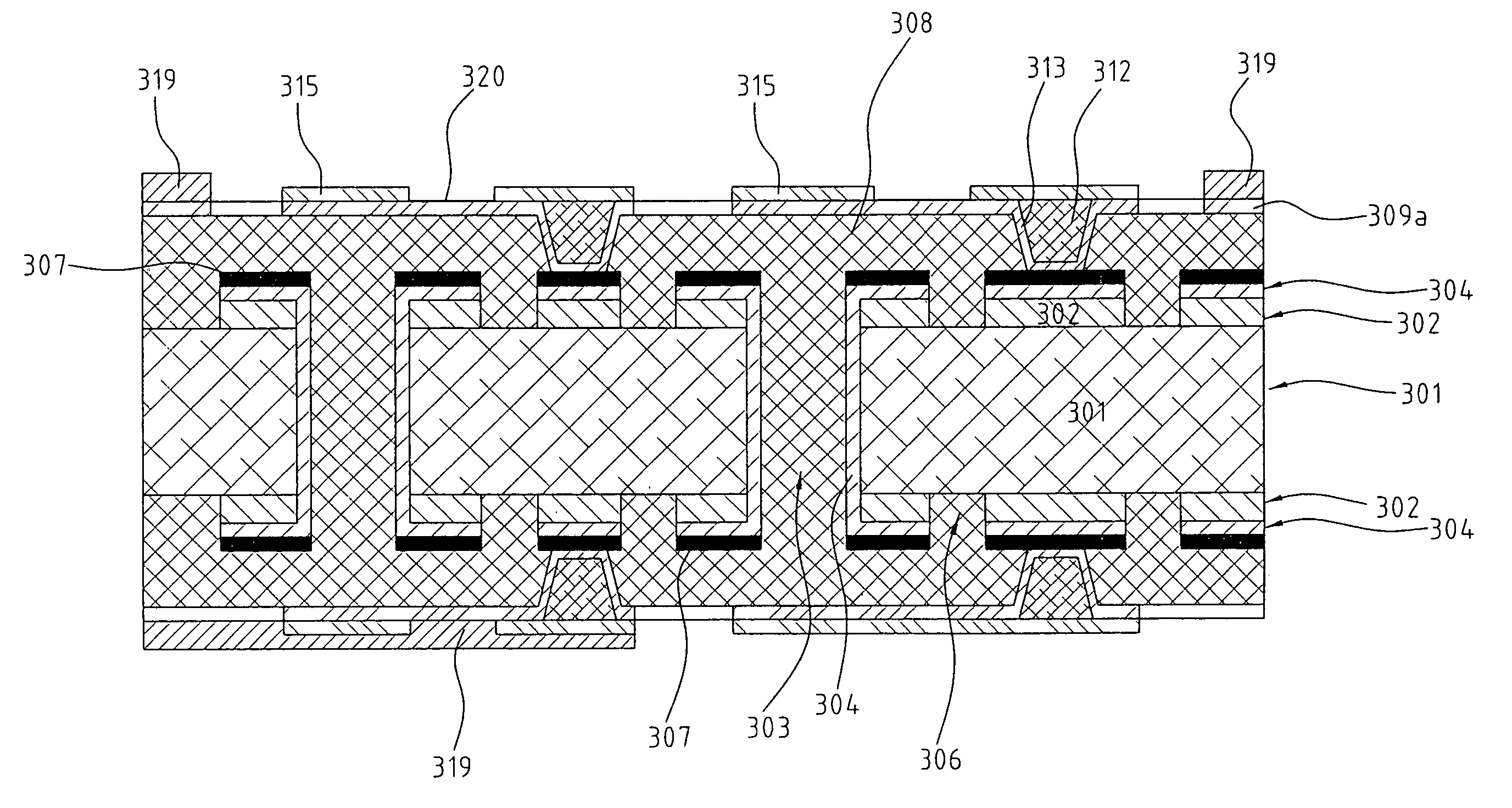 Structure and method for fine pitch flip chip substrate
