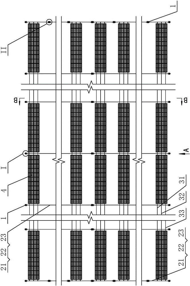 Prefabricated erect column pile anti-settlement chuck and solar photovoltaic flexible support system