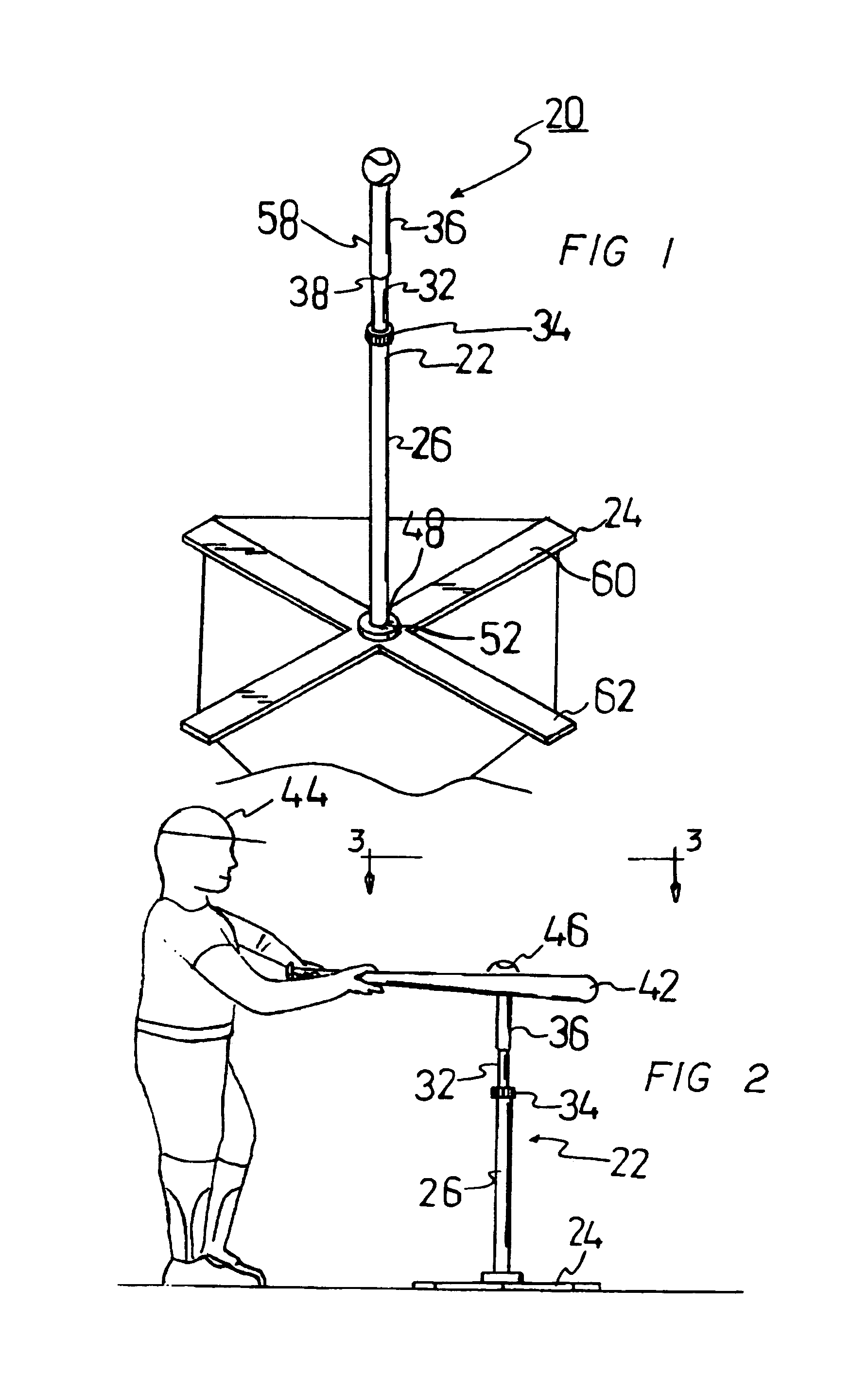 Method and apparatus for teaching a user how to hit a ball with a bat