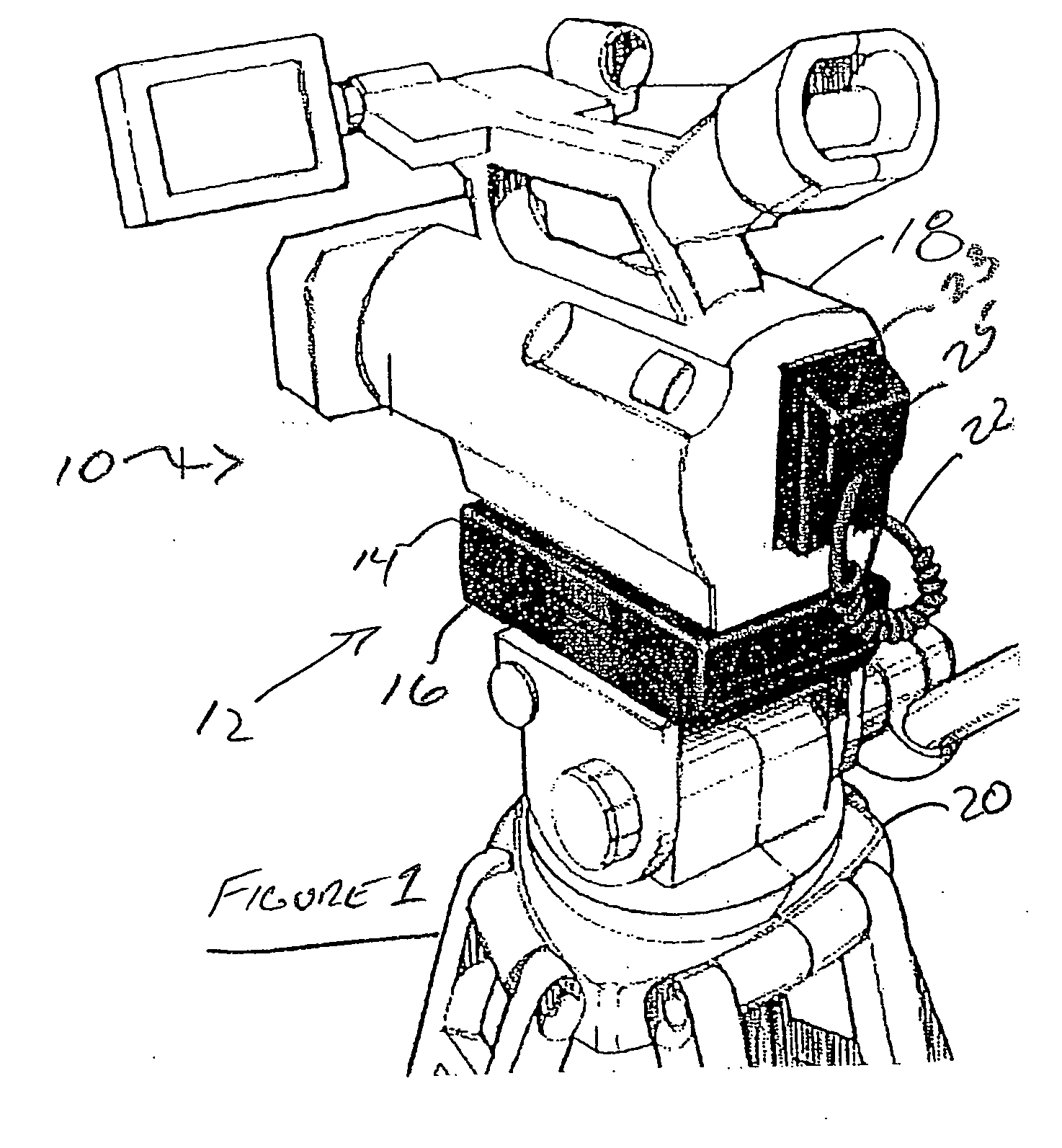 Camera system and power supply for optical recording devices