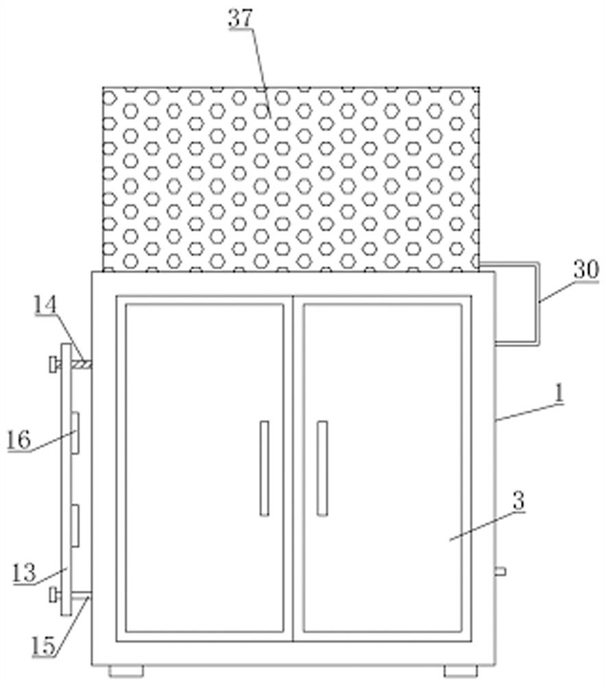 Optical cable cross-connecting box with heat dissipation and cooling functions