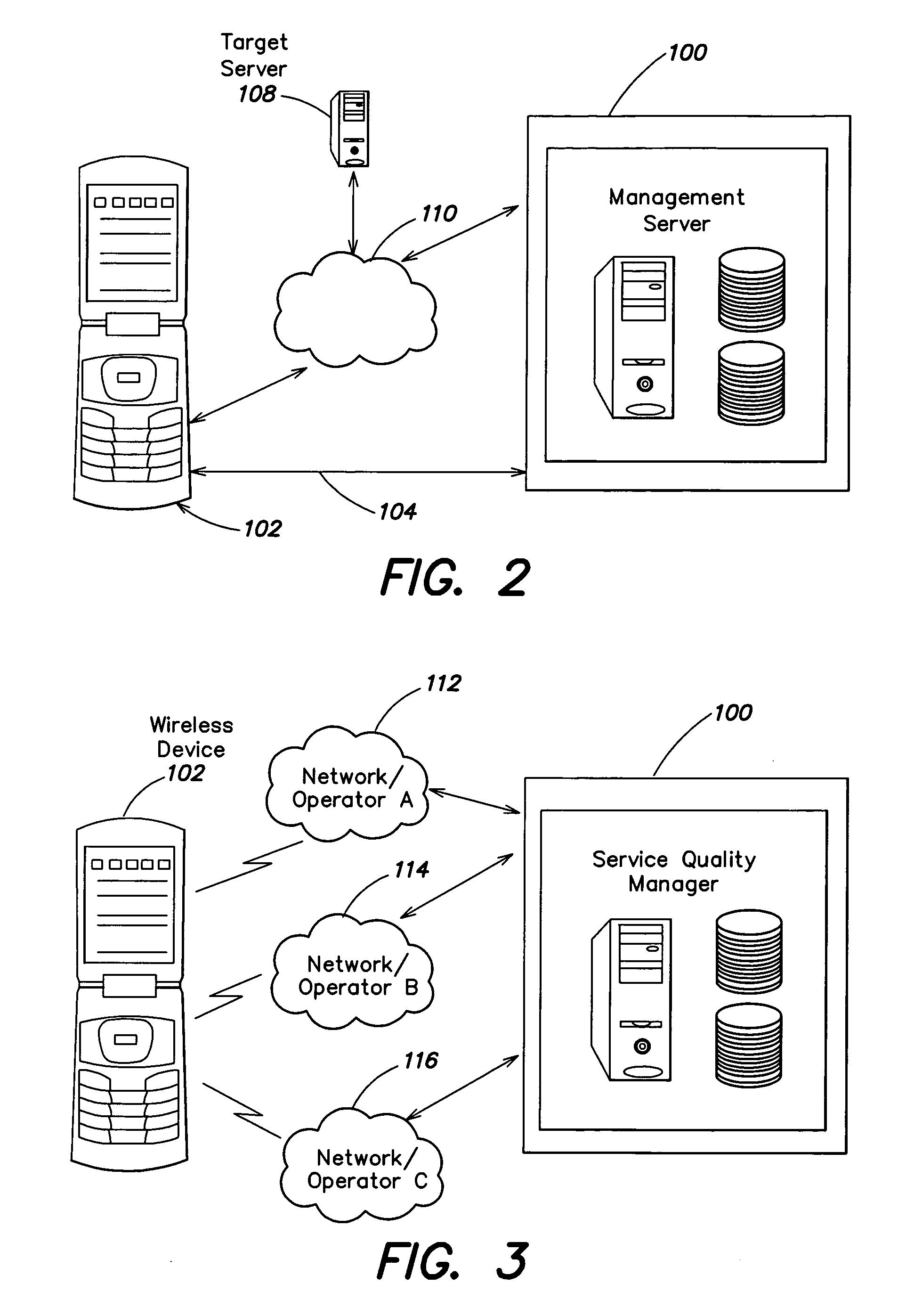System and method for service quality management for wireless devices