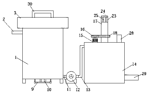 Chemical sewage filter device