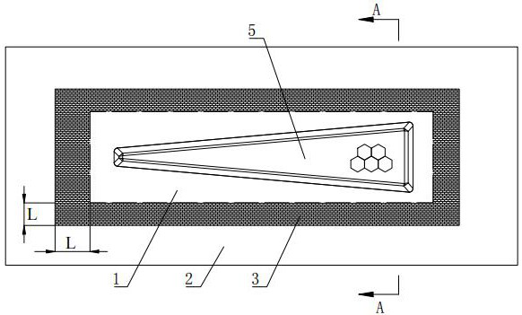 Honeycomb core part processing method without adhesive tape bonding