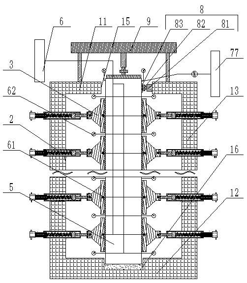 Simulation device for loading process and load transfer mechanism of equivalent horizontally loaded pile