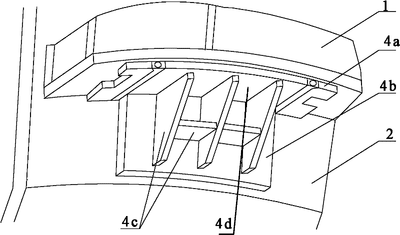 Device for connecting converter body and trunnion ring