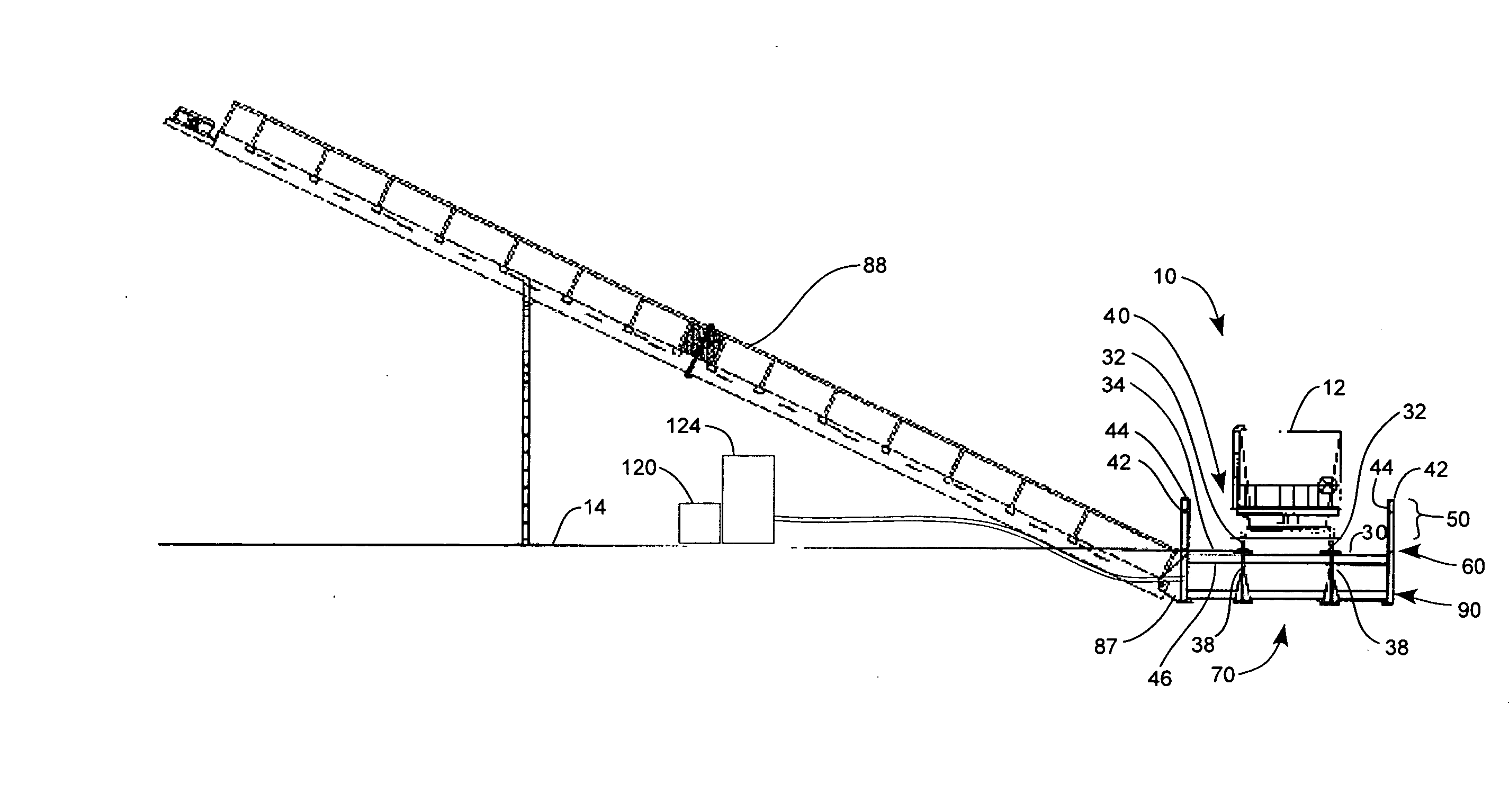 Bulk material unloading system and method