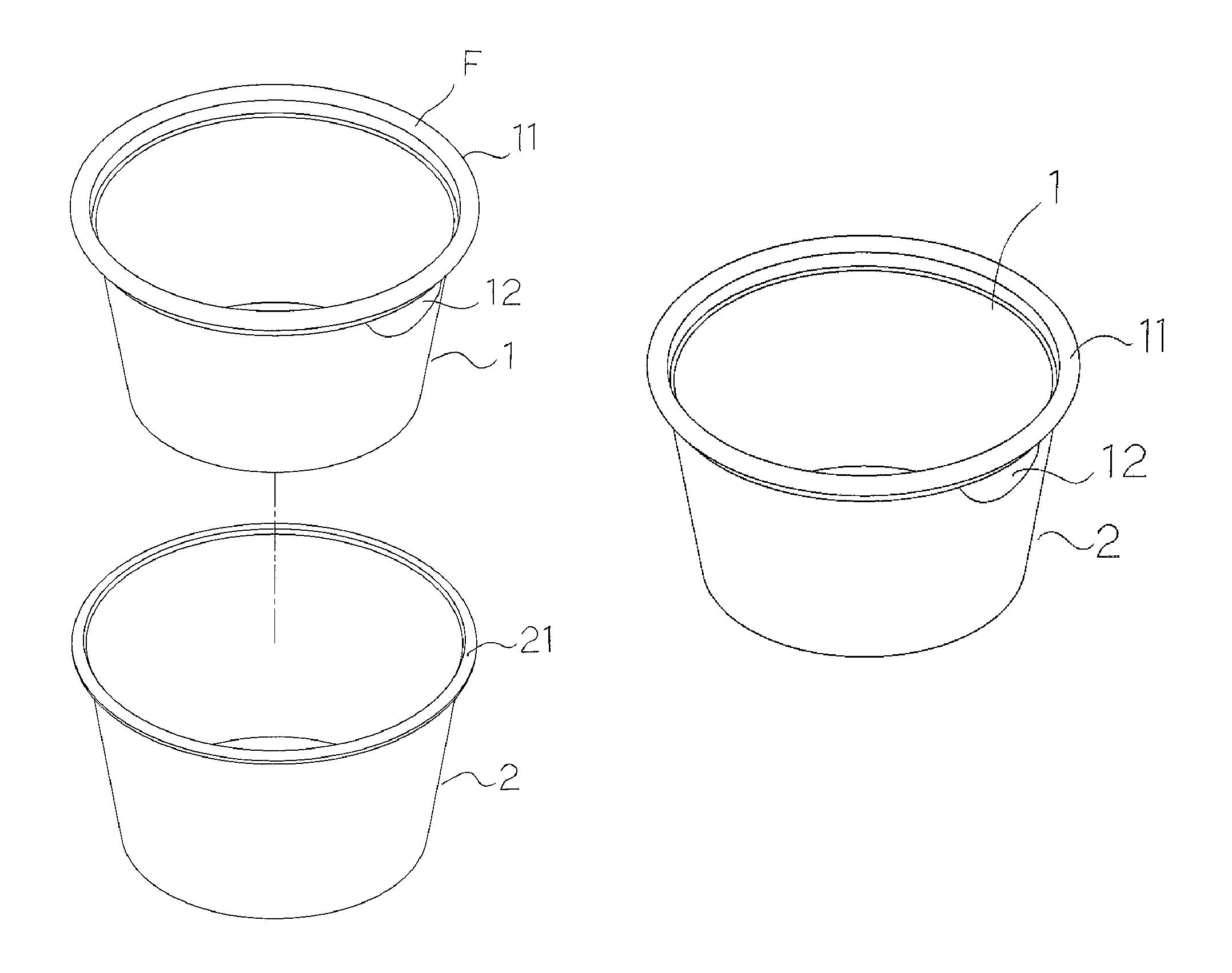 Composite cup structure