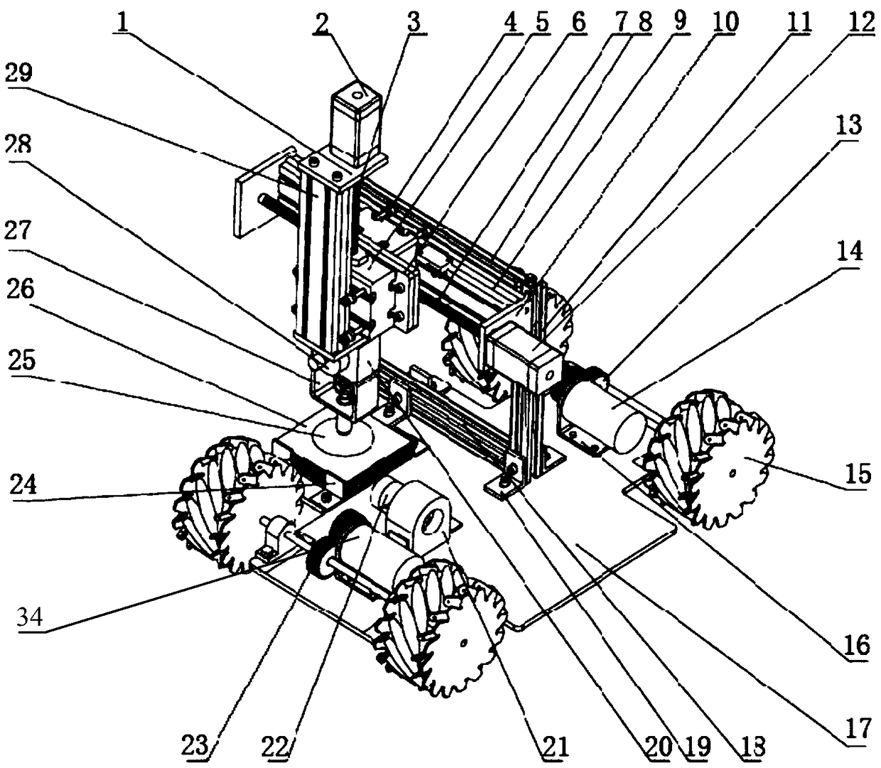 An automatic floor tile laying trolley