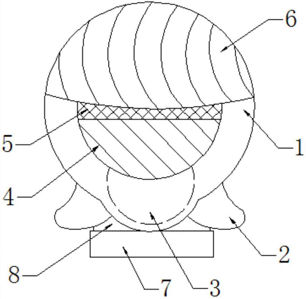 Artistic ventilating pipe head for windproof and ventilating of high-rise building