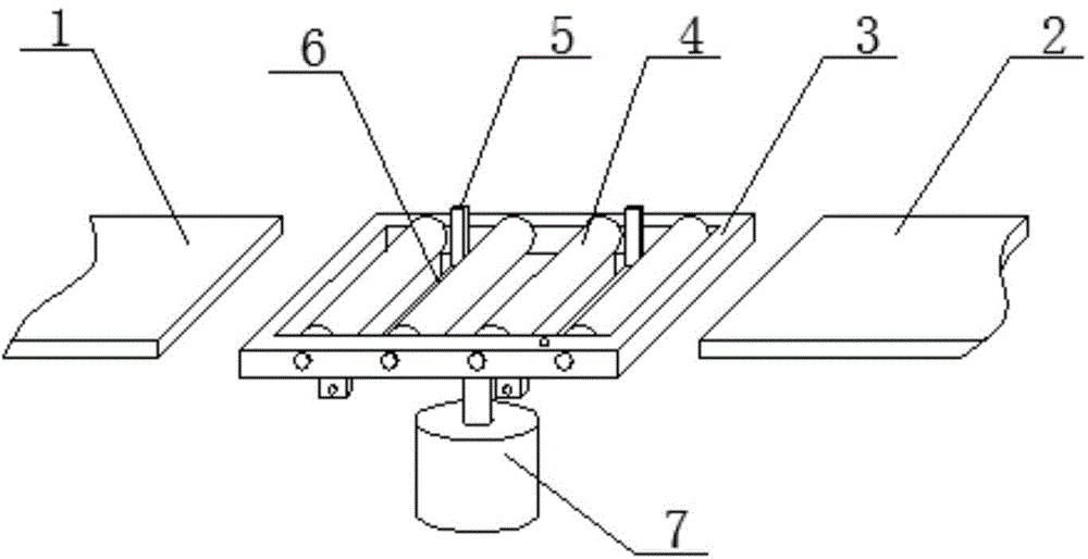 Steering conveying device for ceramic plates