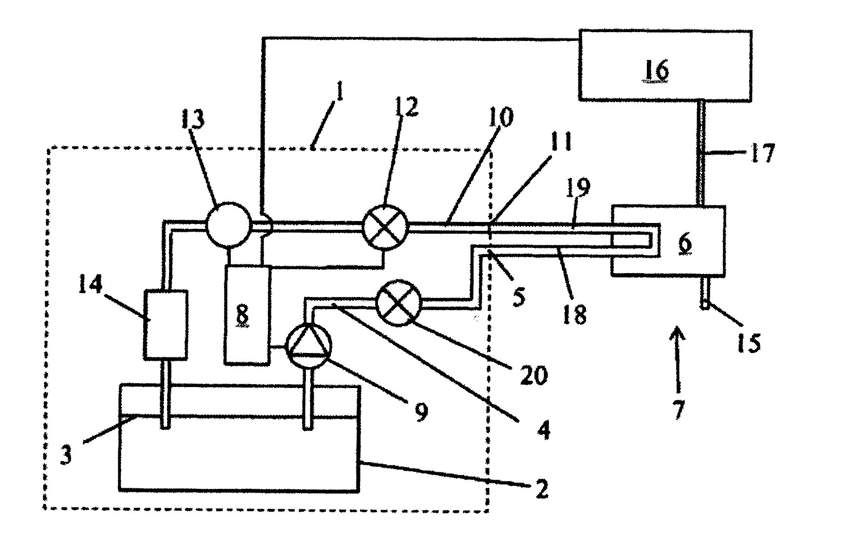 Cooling device for welding device