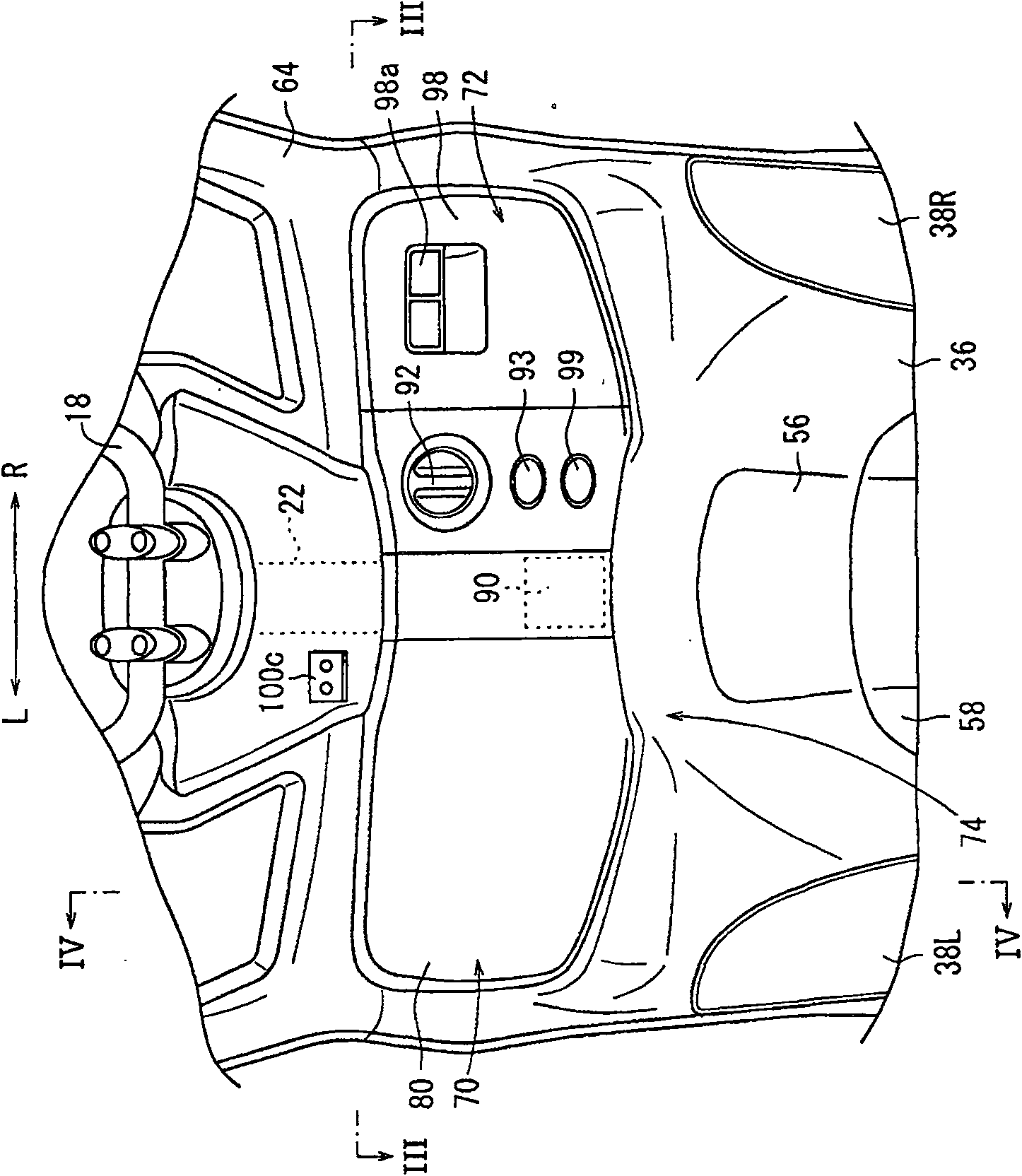 Installation structure for automatic charging system of motor vehicle