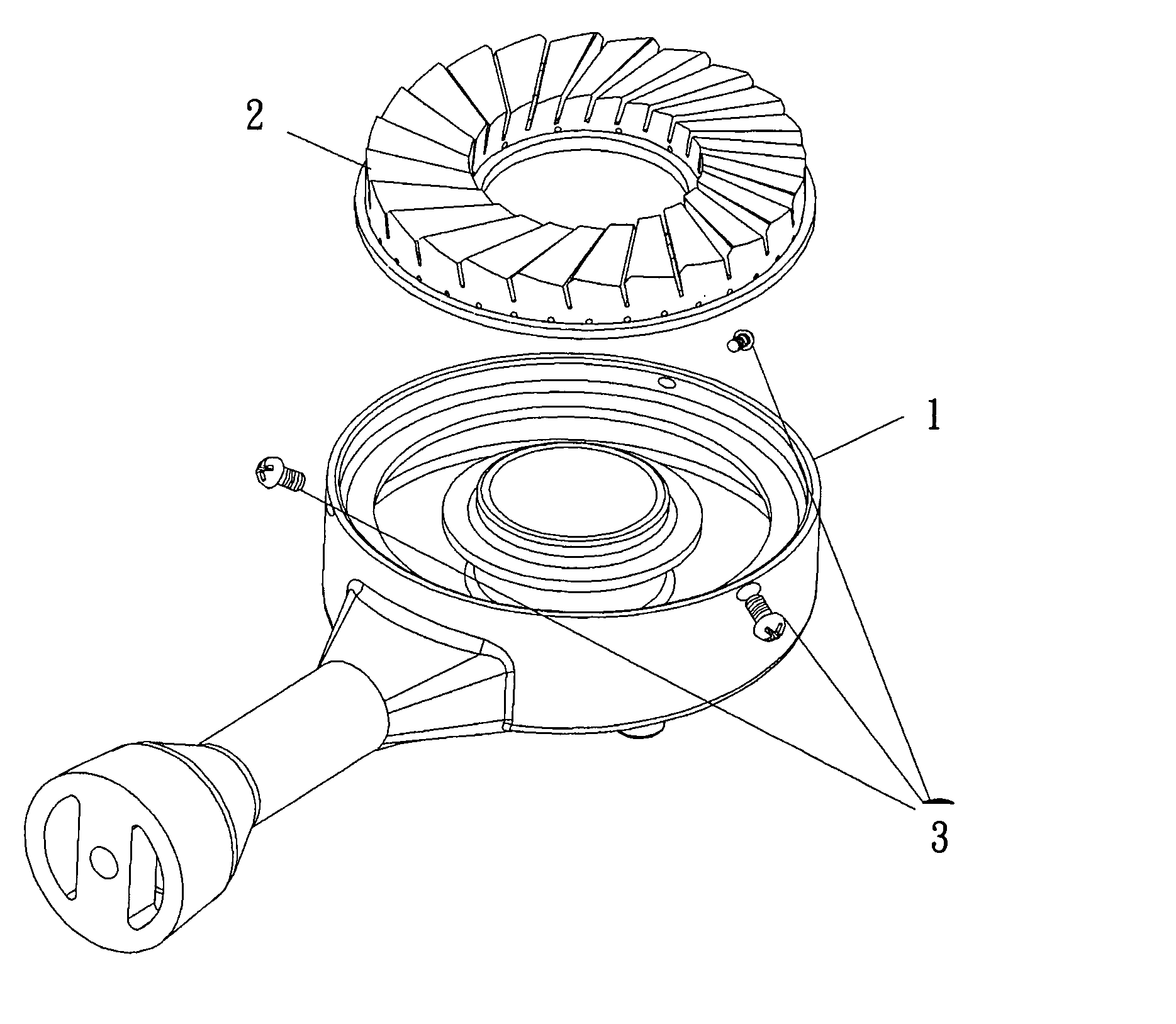 Burner head for a gas stove