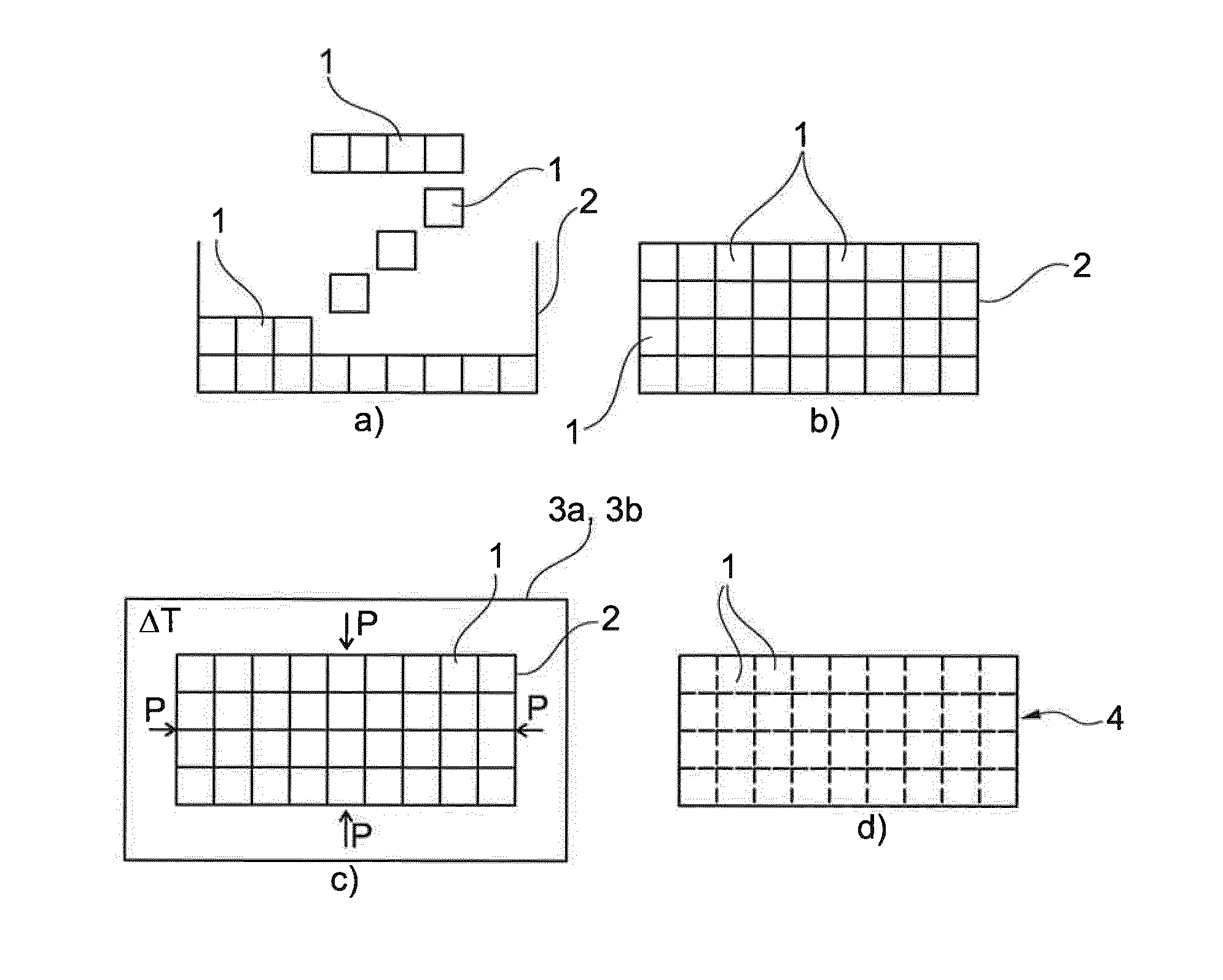 Method of manufacturing a metallic component from individual units arranged in a space filling arrangement
