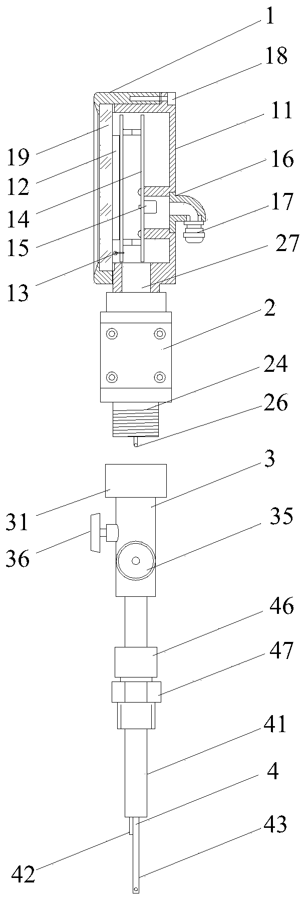 Split type combined parameter instrument