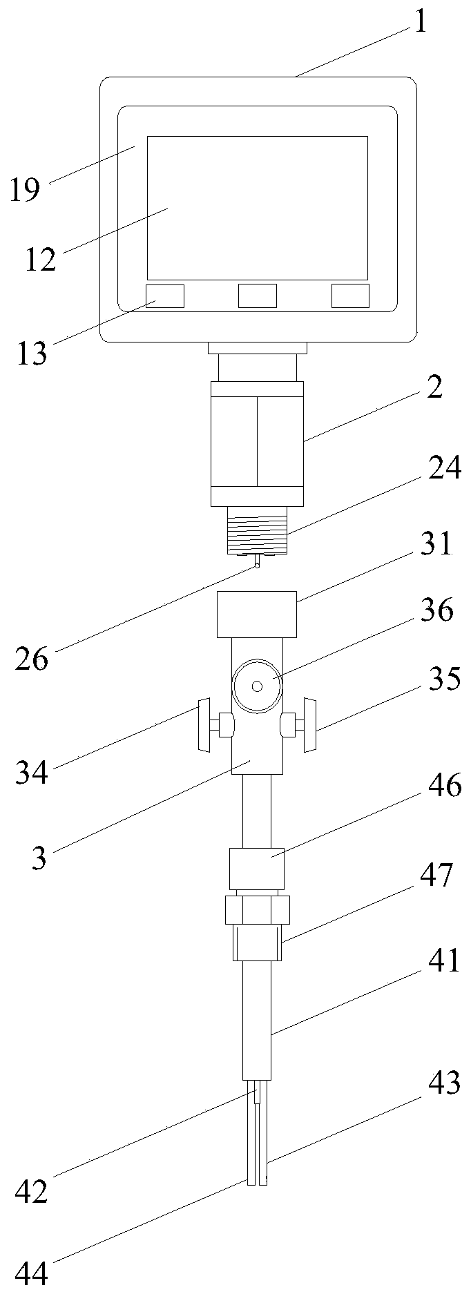 Split type combined parameter instrument