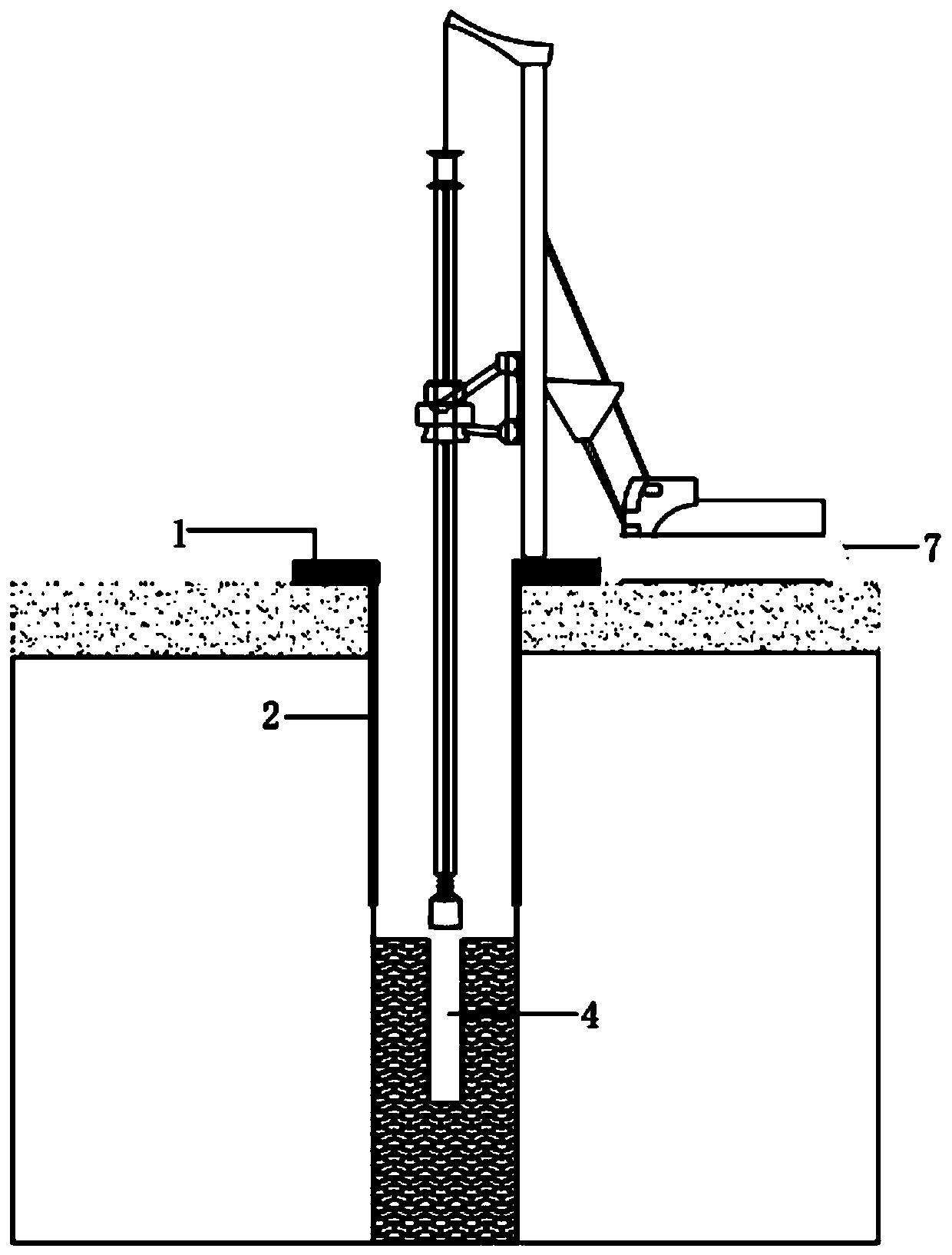 Rapid and simple anti-sliding pile construction structure and method for complex stratum