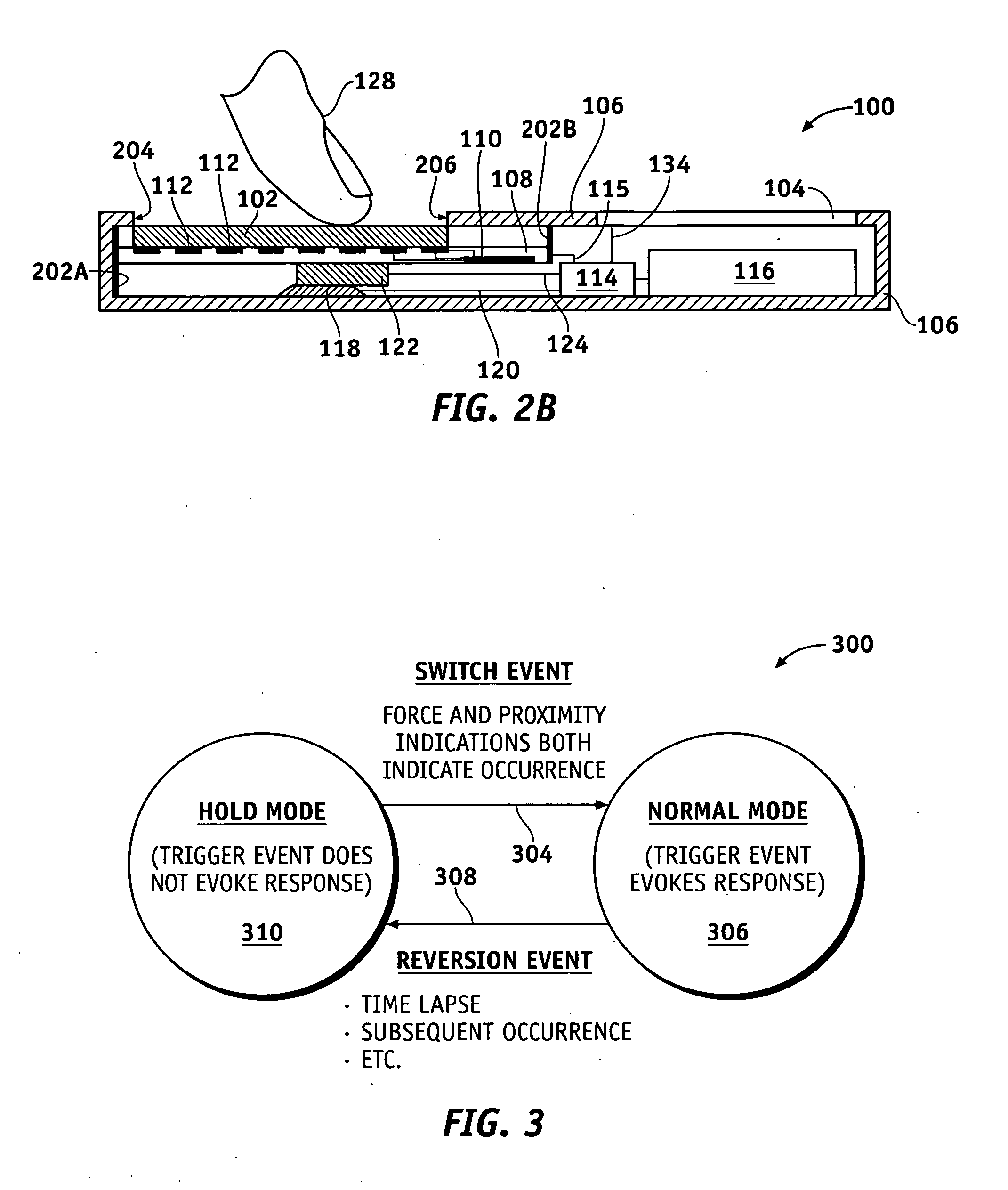 Methods and systems for implementing modal changes in a device in response to proximity and force indications