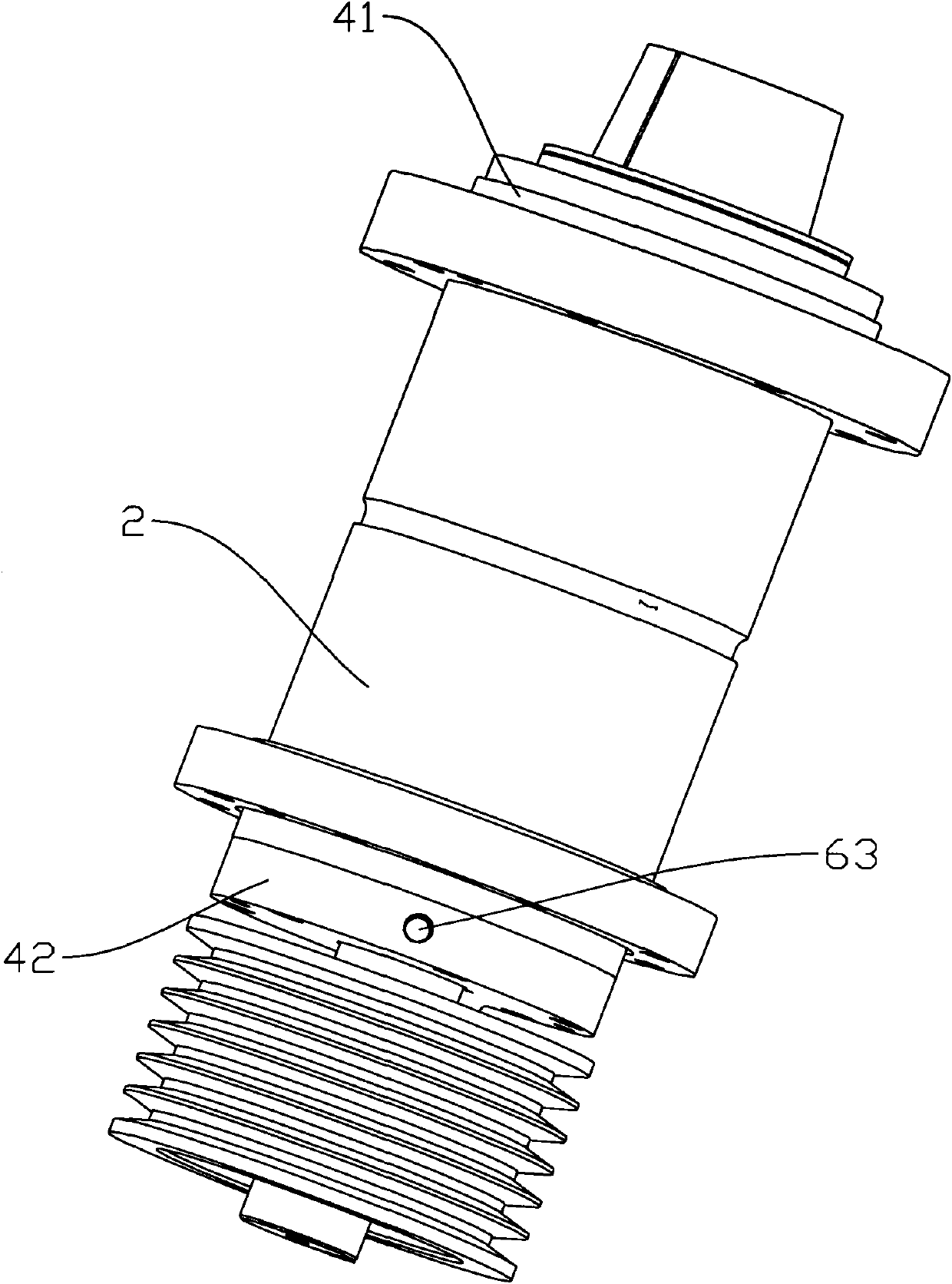 Main shaft system of vertical shaft type sand maker