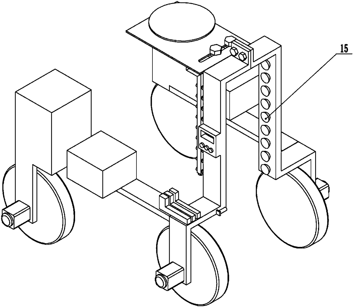 A guardrail automatic painting trolley