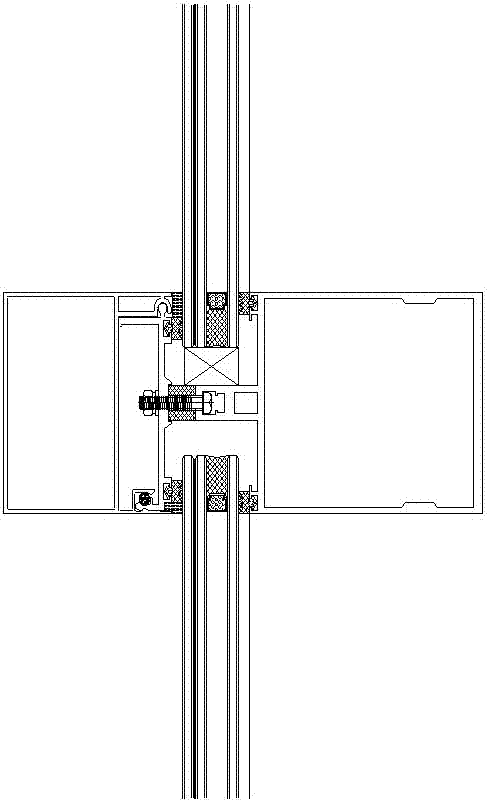 Exposed frame system of glass curtain wall
