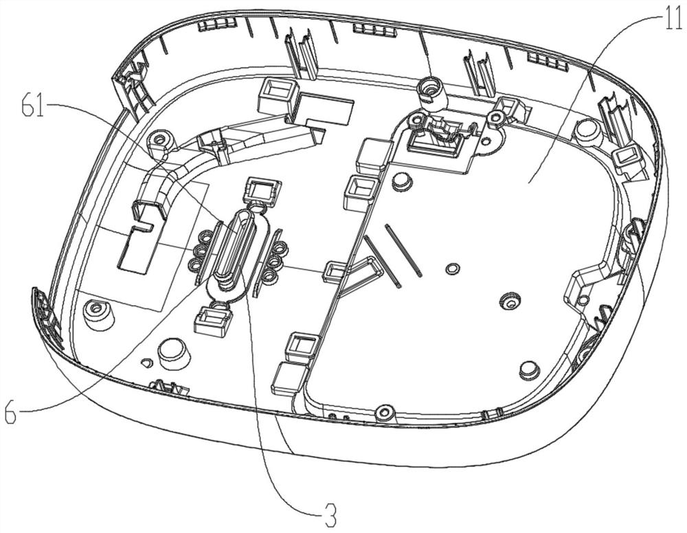 Cover body structure of cooking utensil, and cooking utensil