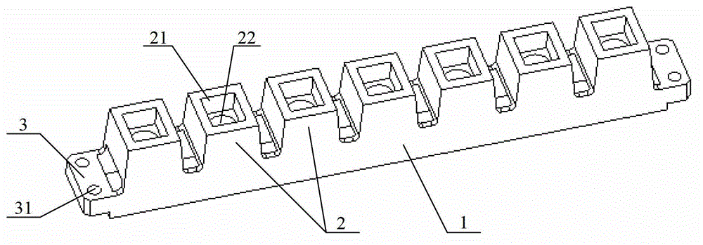 Composite busbar insulation supporting device and IGBT power module