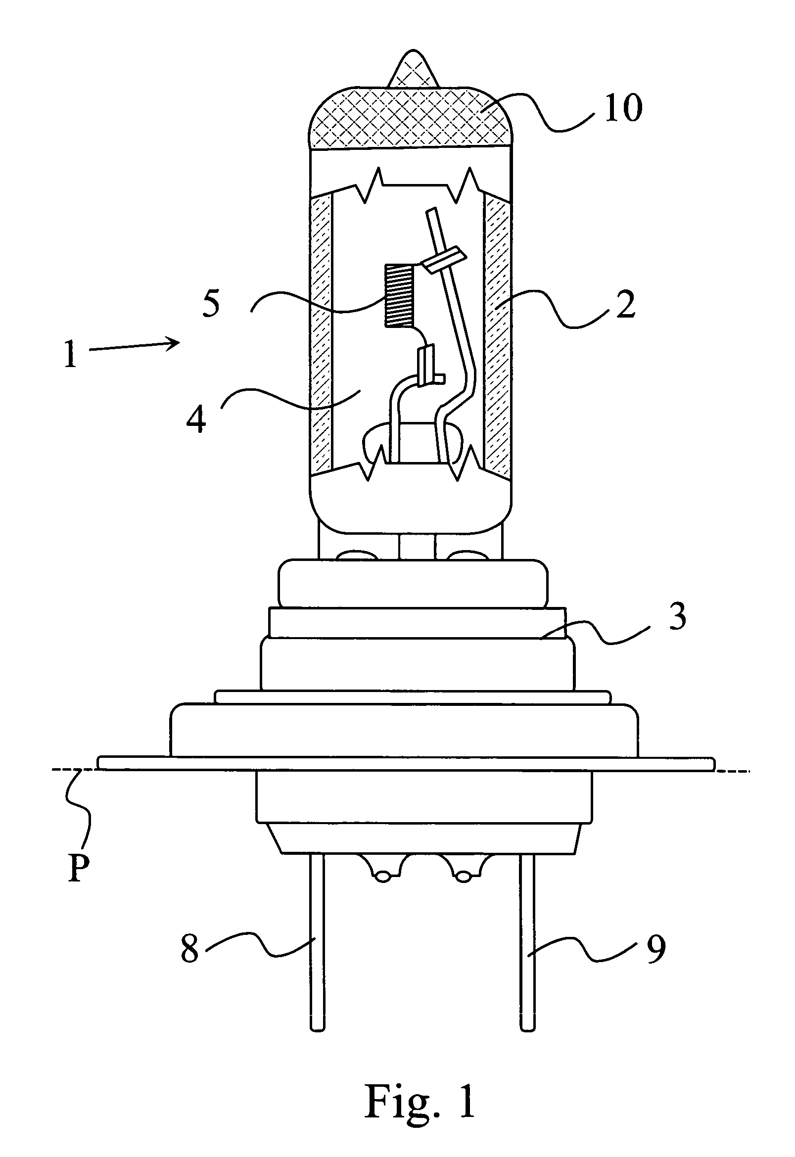 Composition for opaque coating, lamp with coating, and method of manufacture