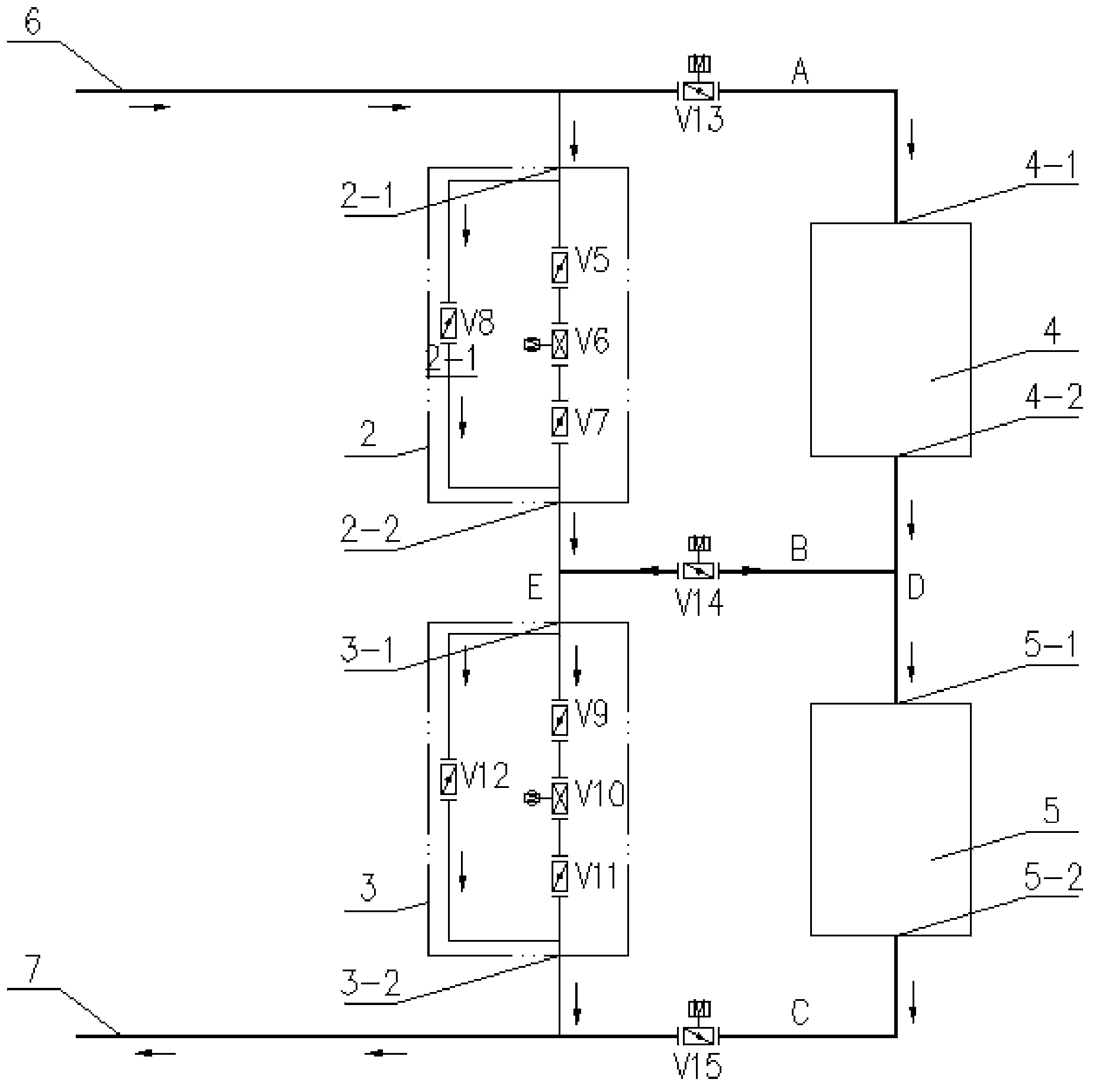 Bypass system of condensed water precision processing system of thermal power plant and control method thereof