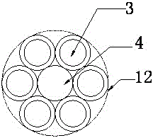 Flat elevator accompanying cable for super high-rise super high-speed elevators